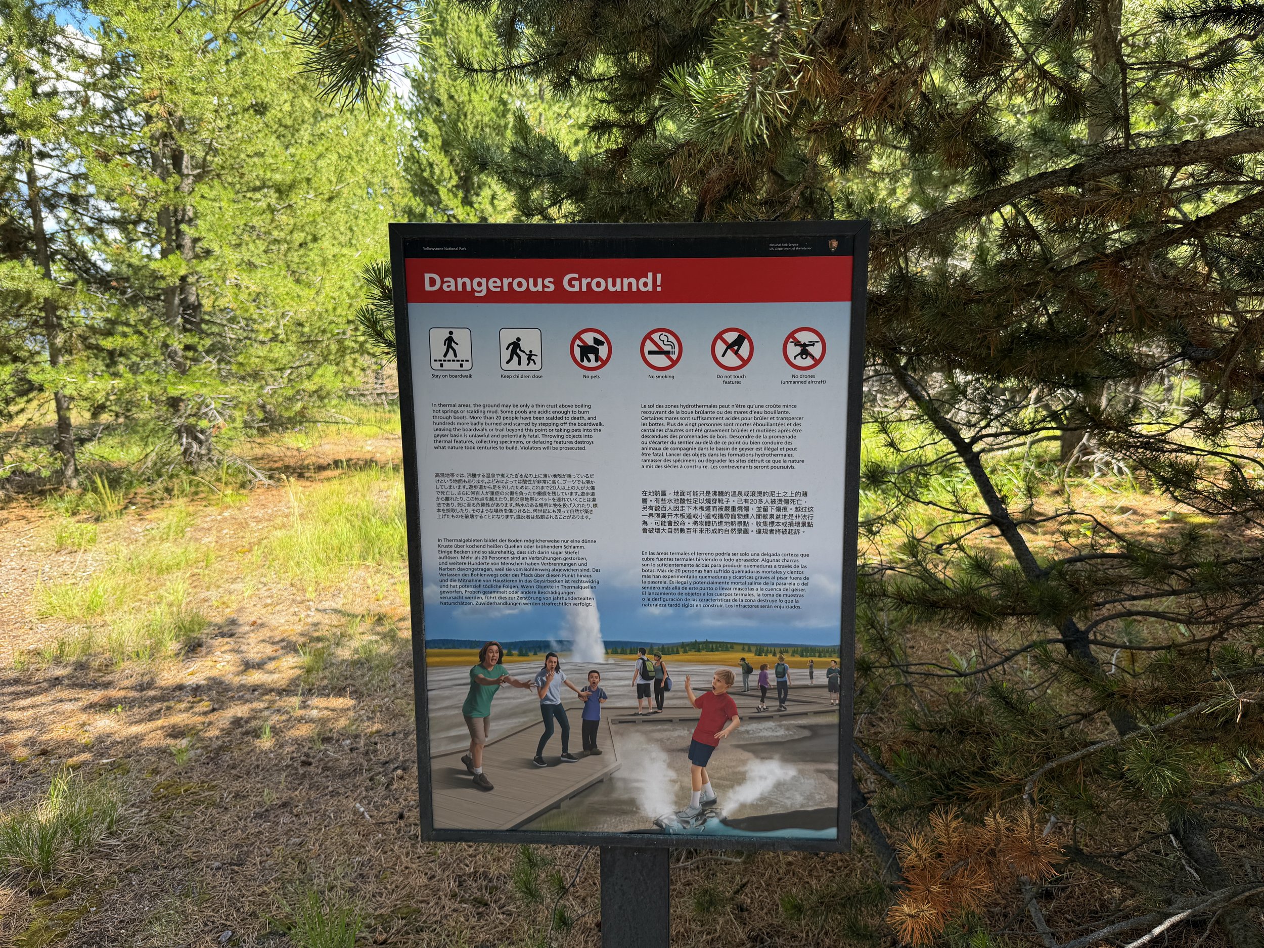 West Thumb Geyser Basin Trail Yellowstone National Park Wyoming