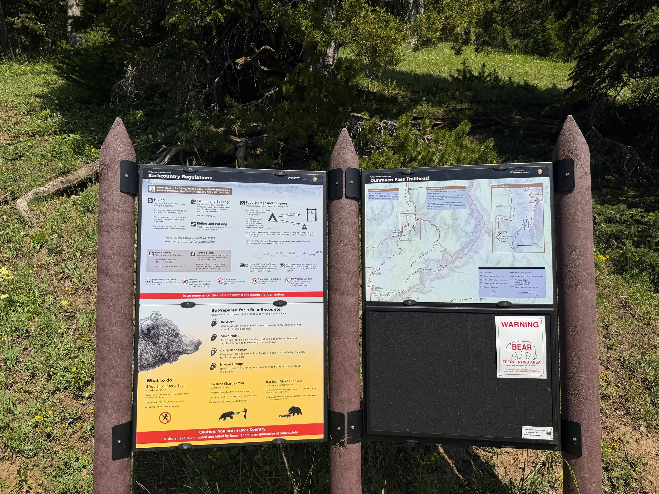South Mt. Washburn Trailhead Dunraven Pass Yellowstone National Park Wyoming