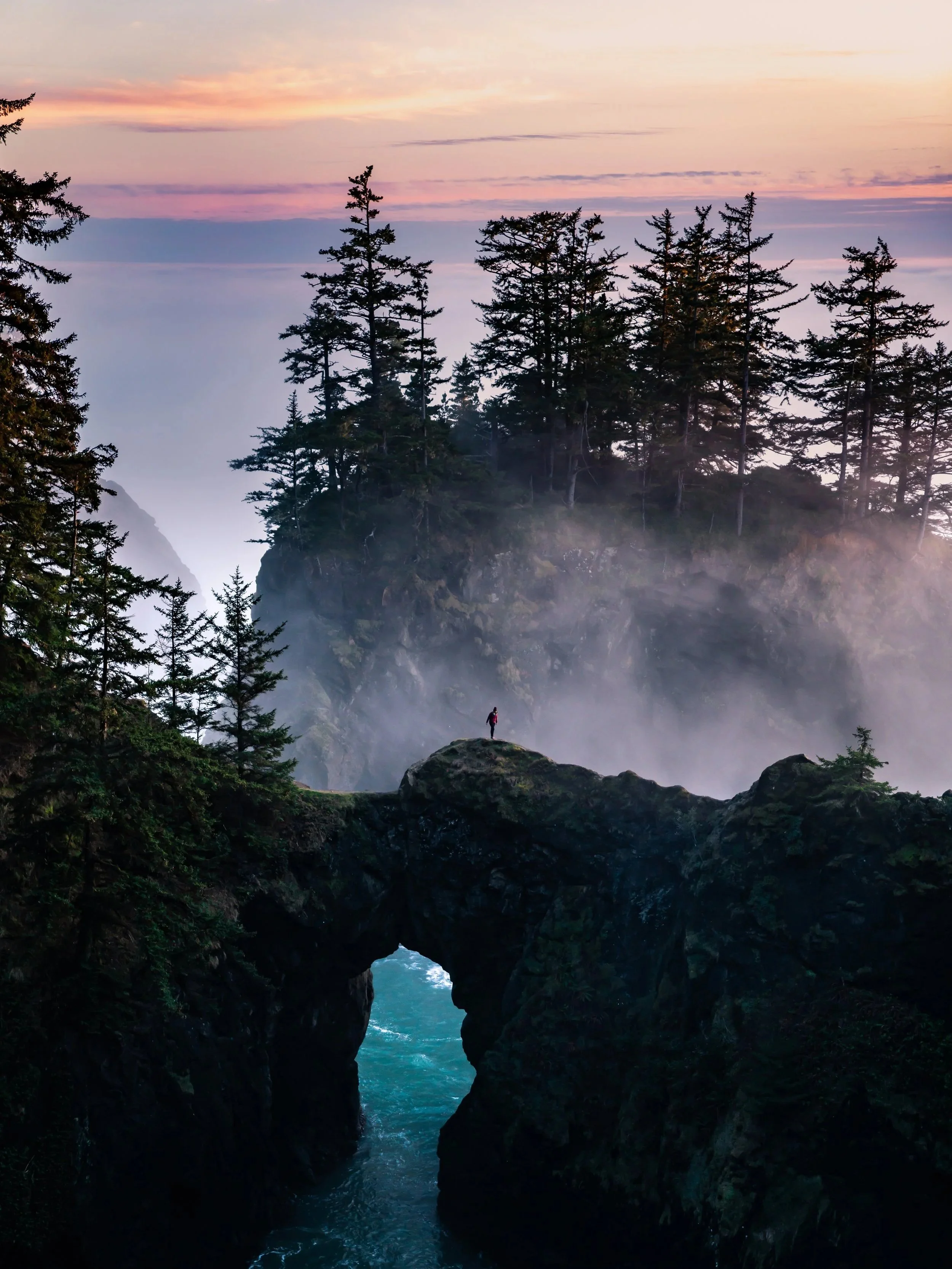 Natural Bridges Sunset Samuel H Boardman Scenic Corridor Oregon Coast