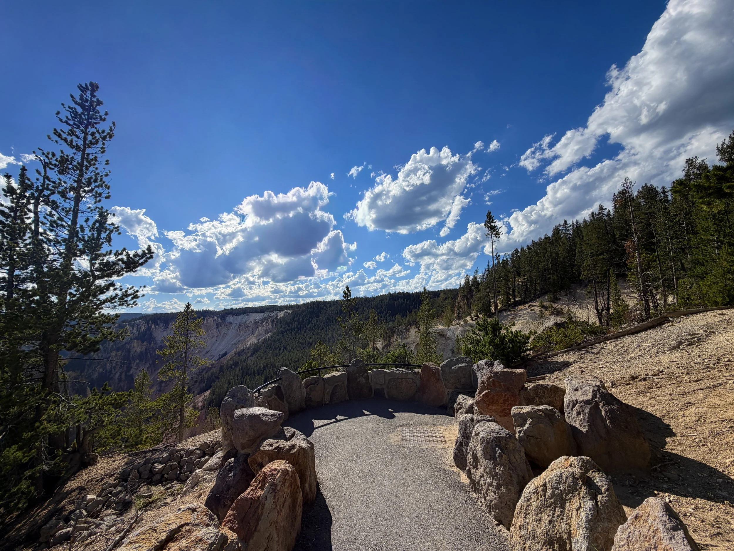 West Overlook Inspiration Point North Rim Trail Yellowstone National Park Wyoming