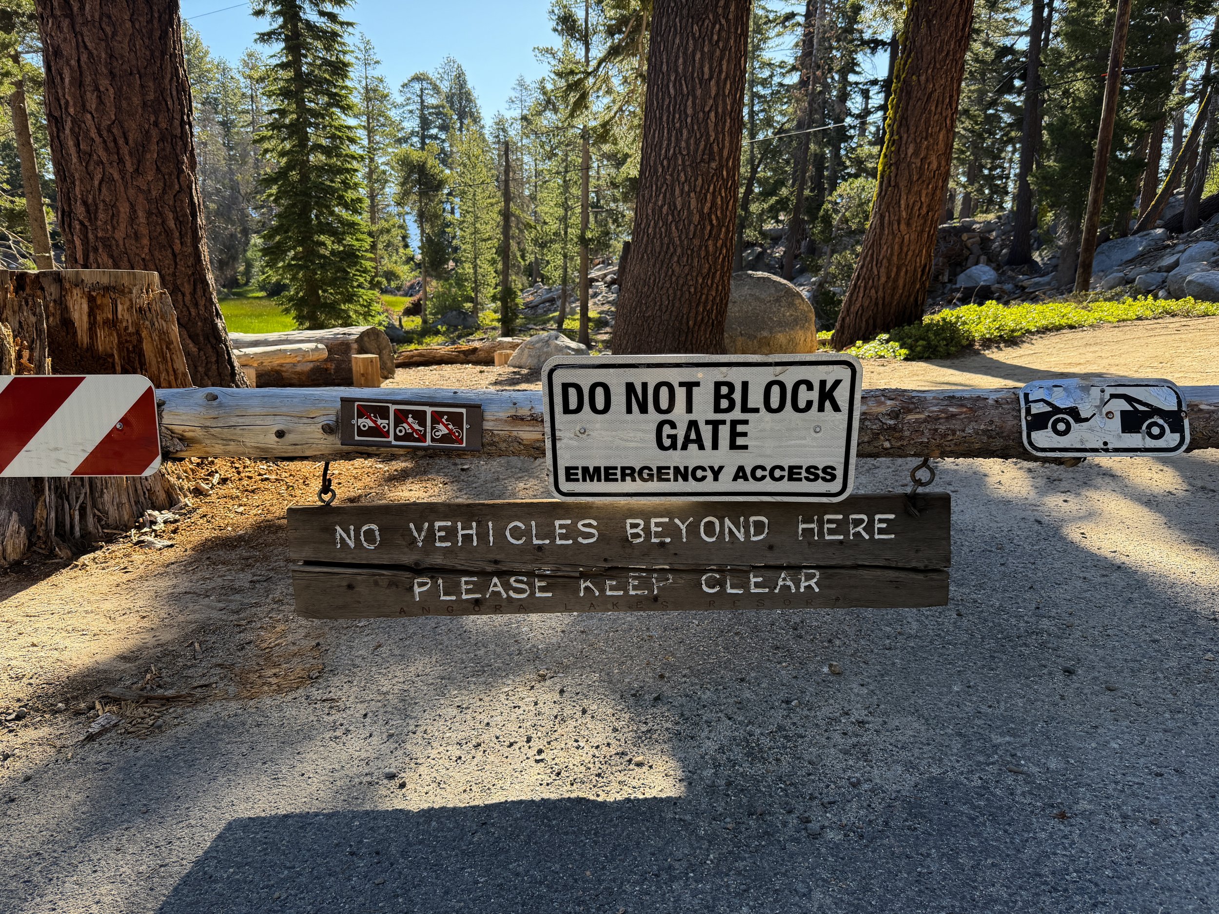 Angora Lakes Trailhead Lake Tahoe California