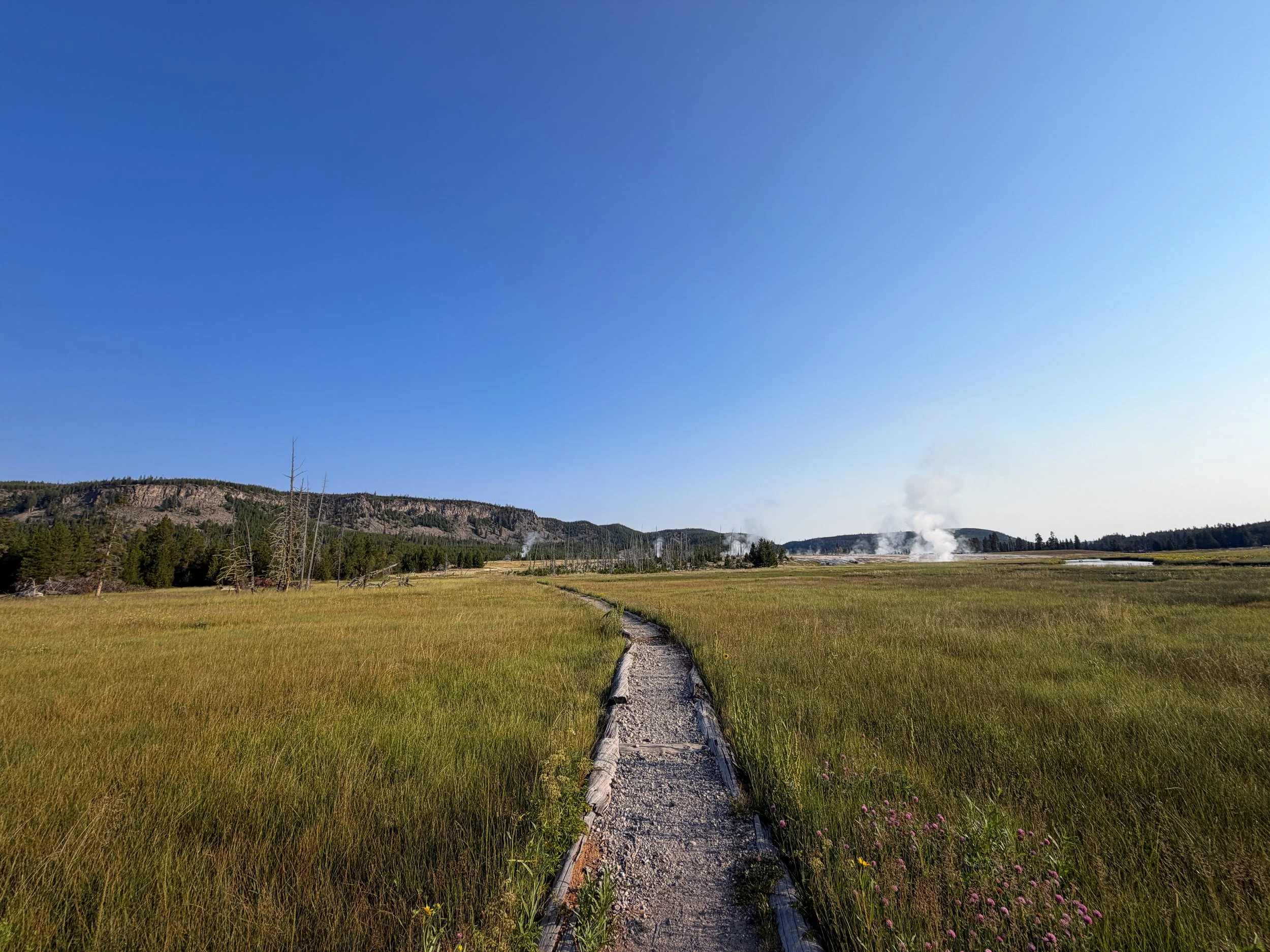Mystic Falls Trail Yellowstone National Park Wyoming