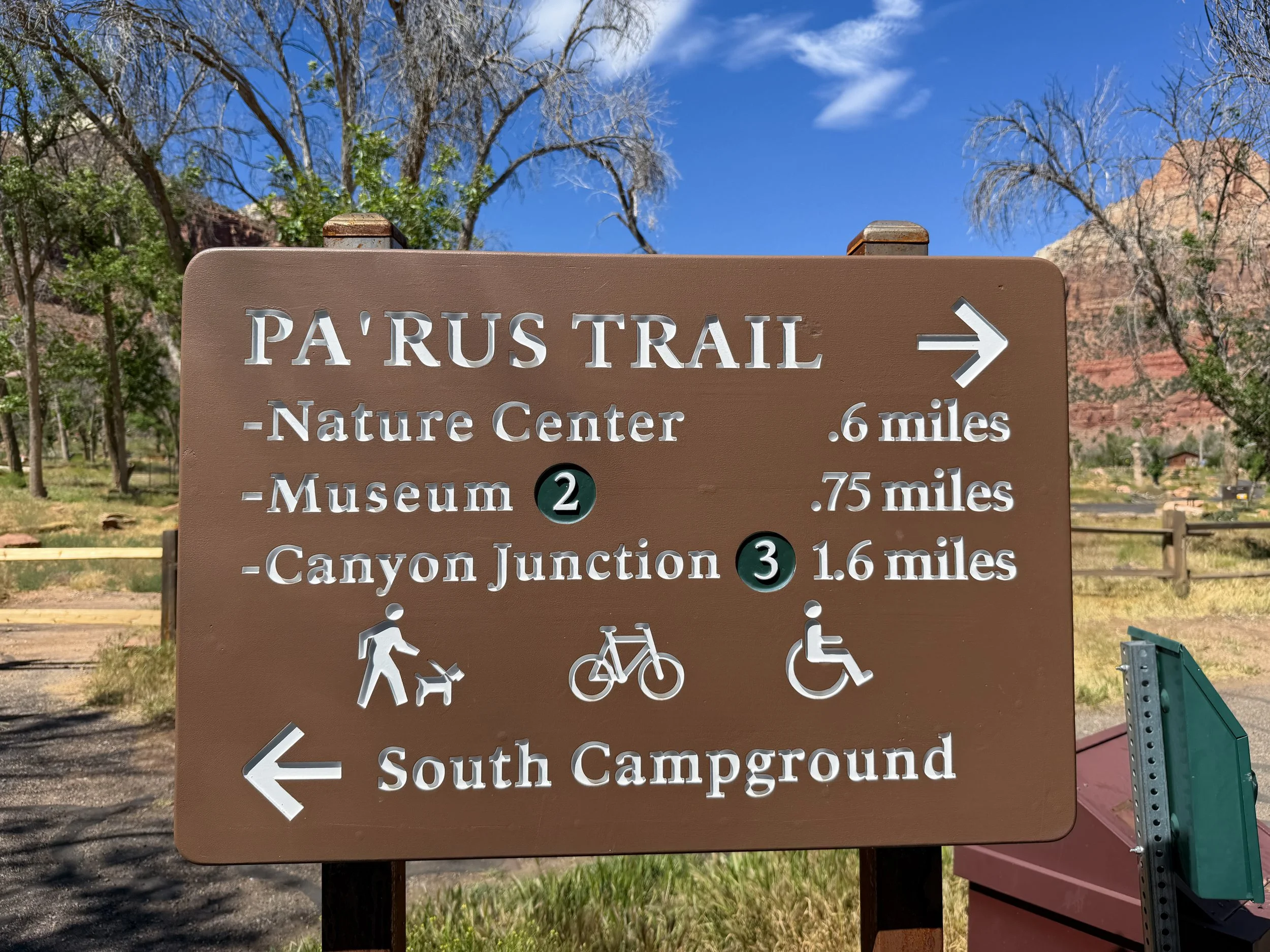 Parus Trailhead Zion National Park Utah