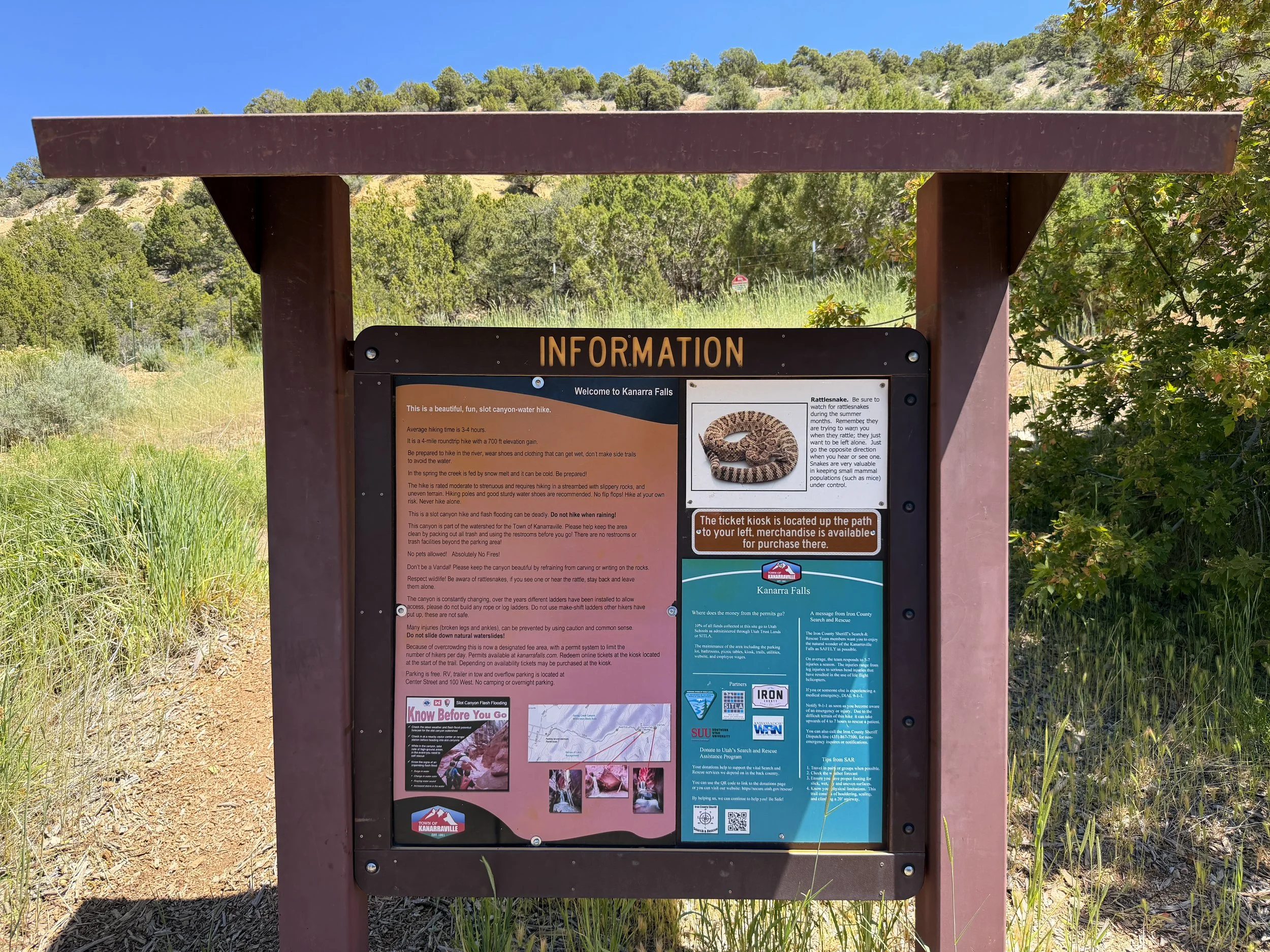 Kanarra Falls Trailhead Kanarraville Utah