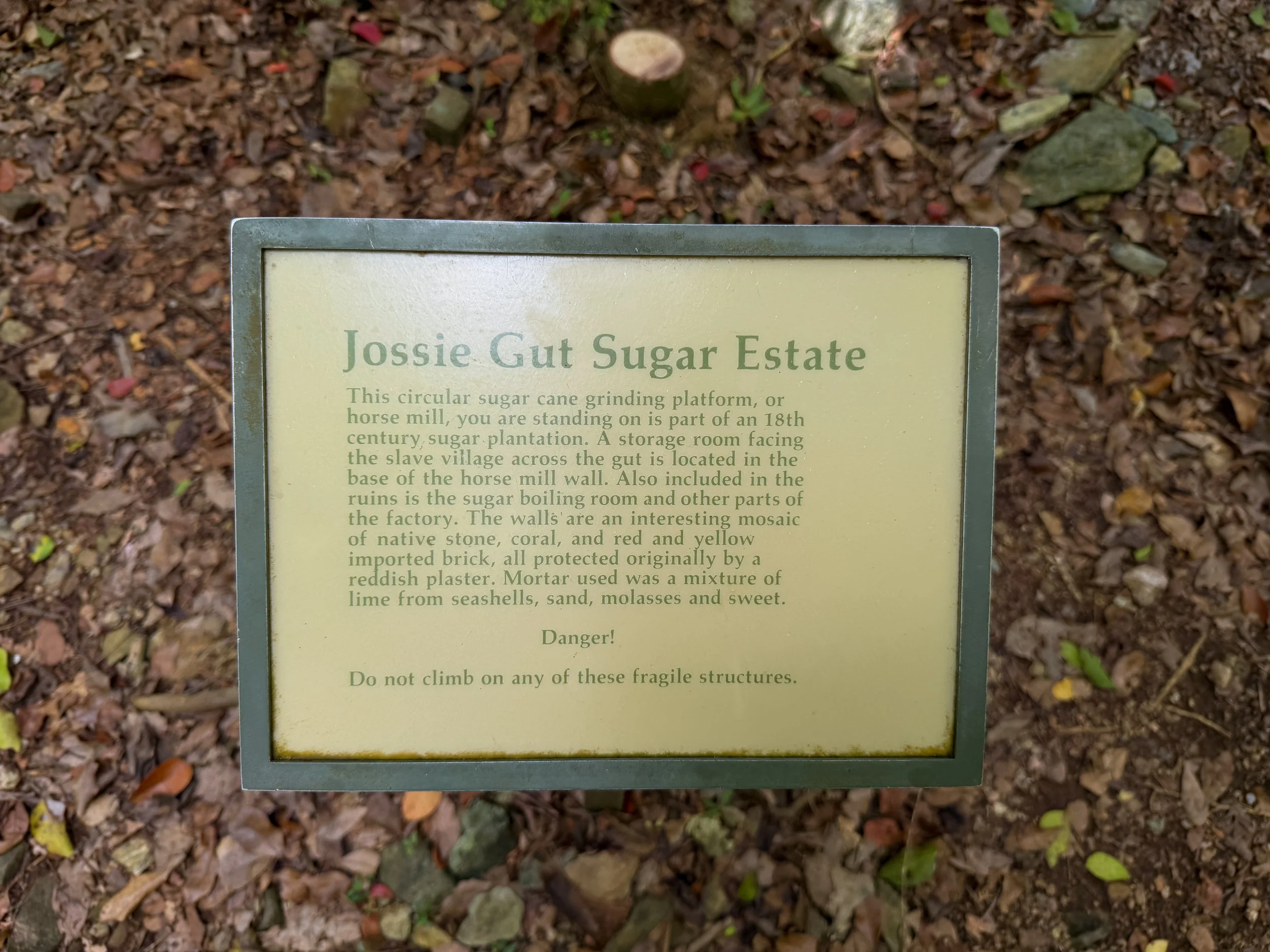 Jossie Gut Sugar Estate Reef Bay Trail Virgin Islands National Park
