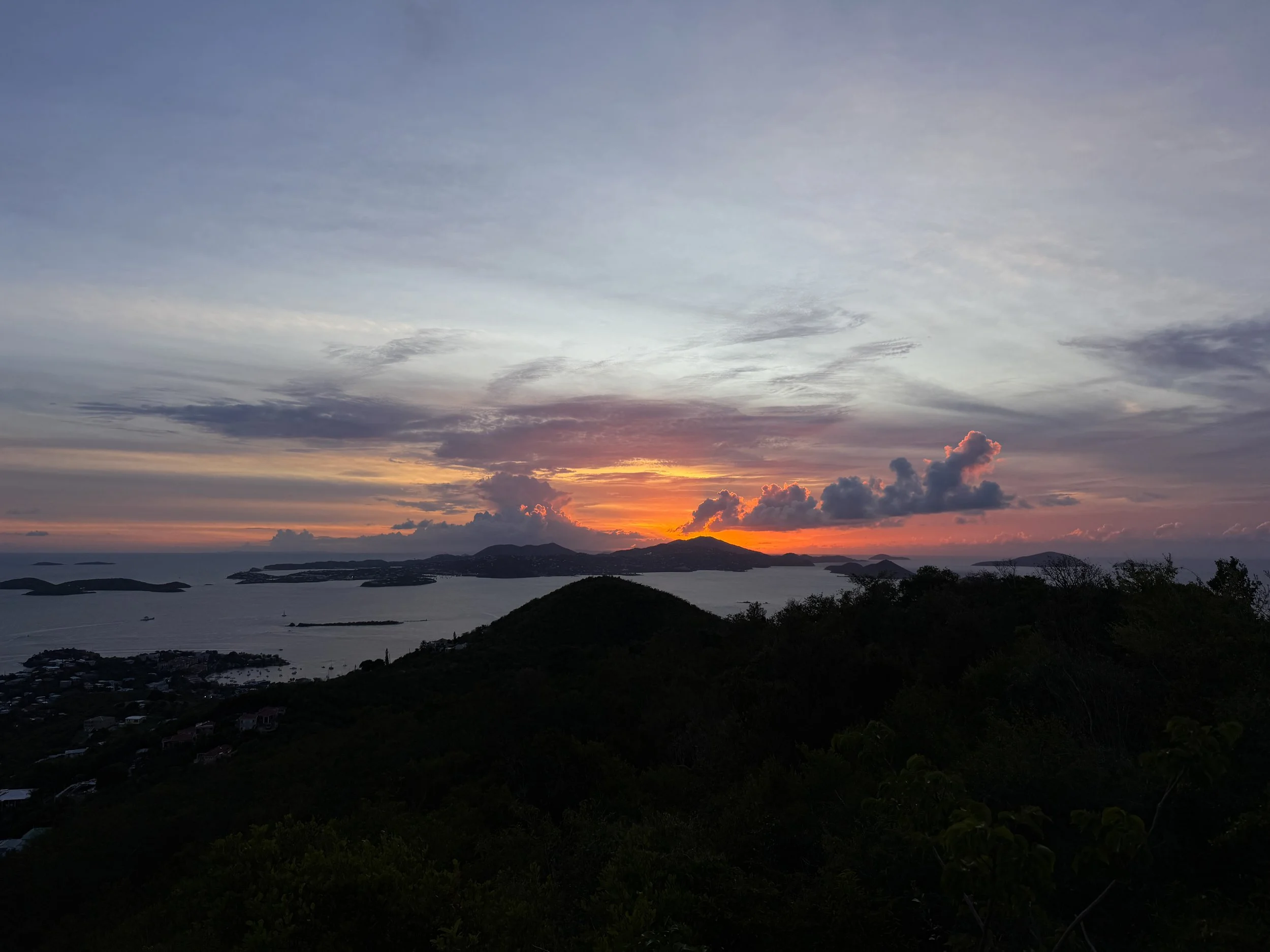 Margaret Hill Sunset Caneel Hill Trail Virgin Islands National Park