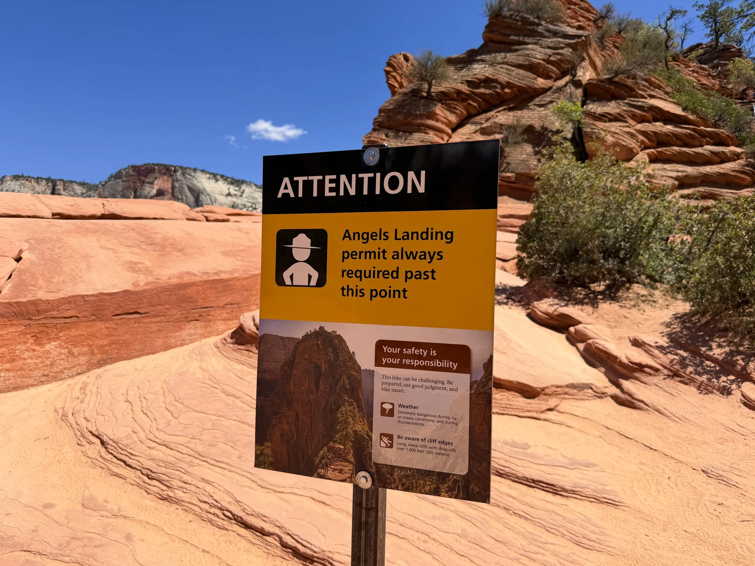 Angels Landing Trail Chains Zion National Park Utah