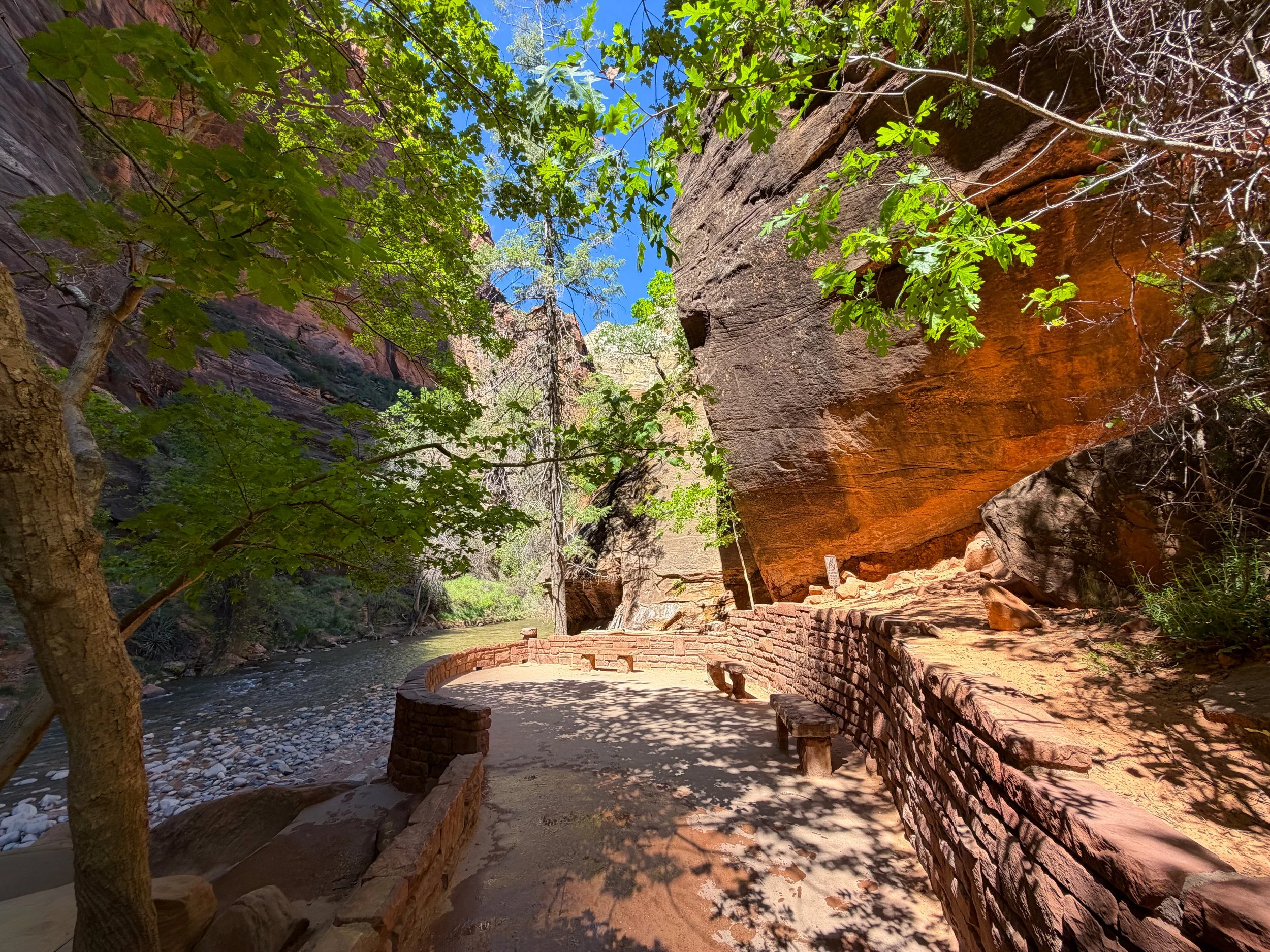 End of the Riverside Walk Zion National Park Utah