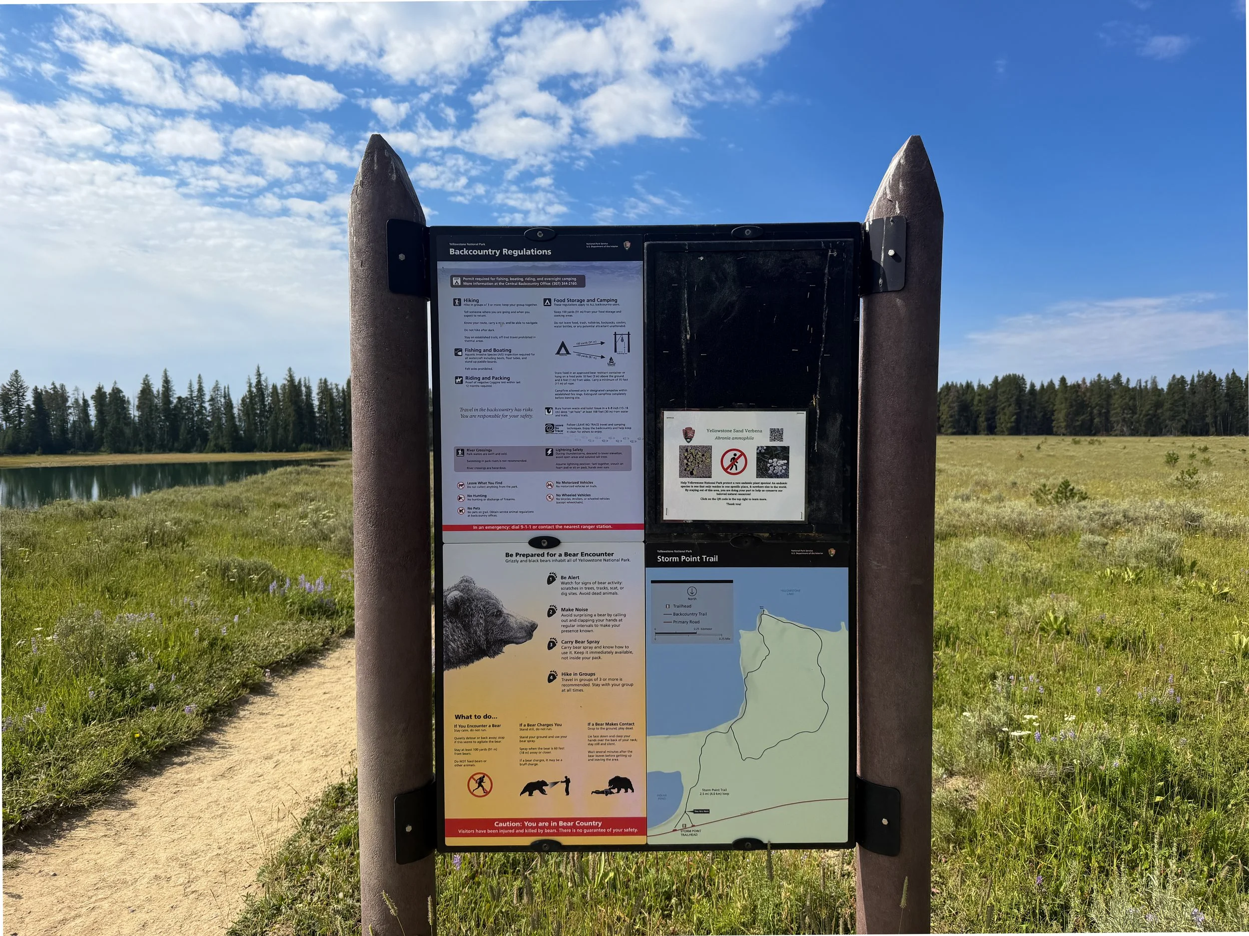 Storm Point Trailhead Yellowstone National Park Wyoming