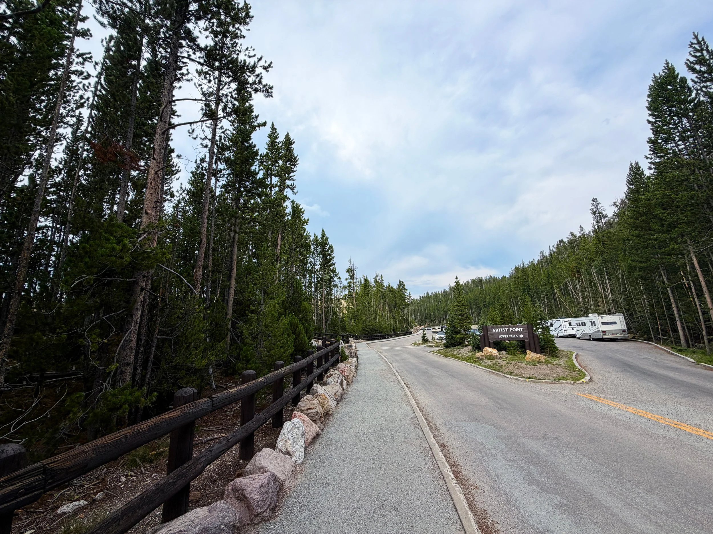 South Rim Trail to Artist Point Yellowstone National Park Wyoming