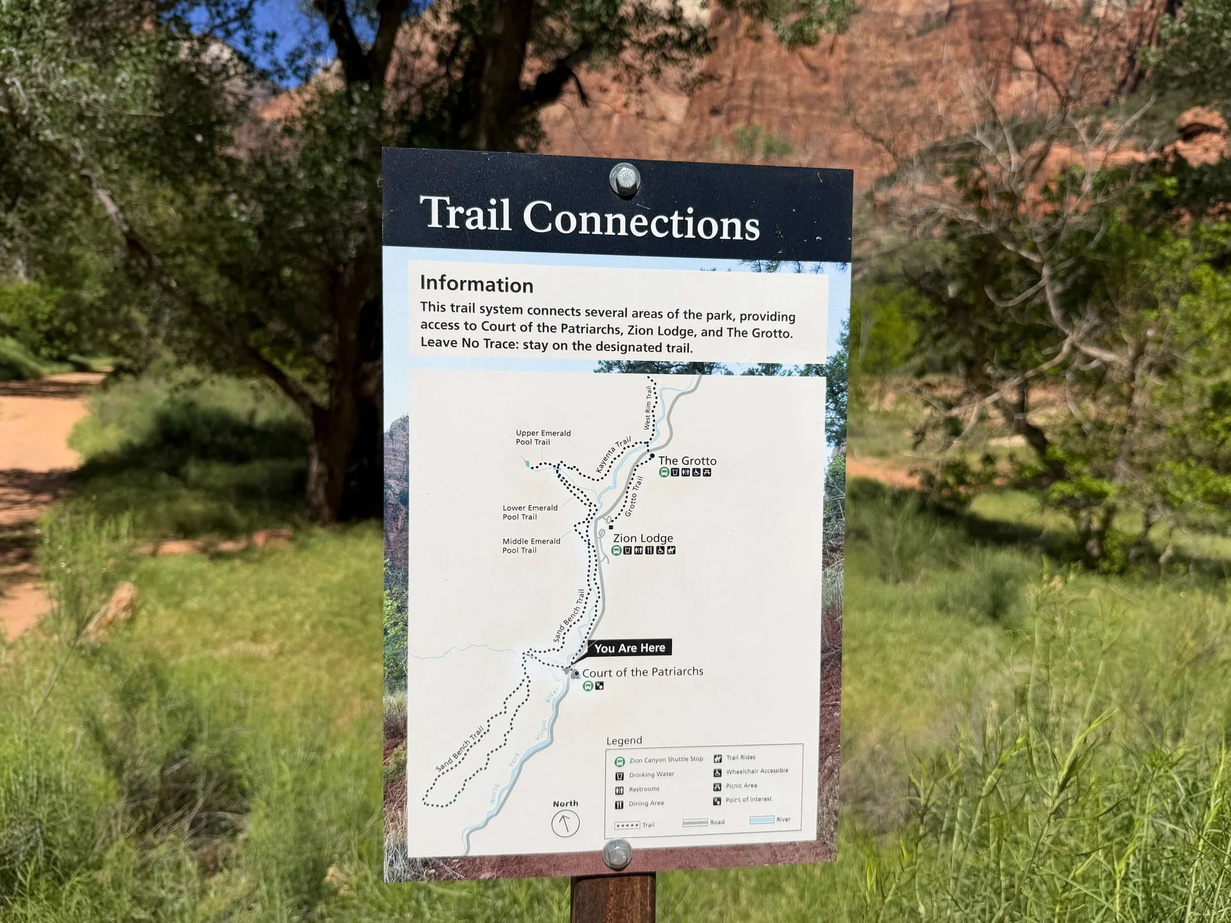 Sand Bench Trailhead Zion National Park Utah