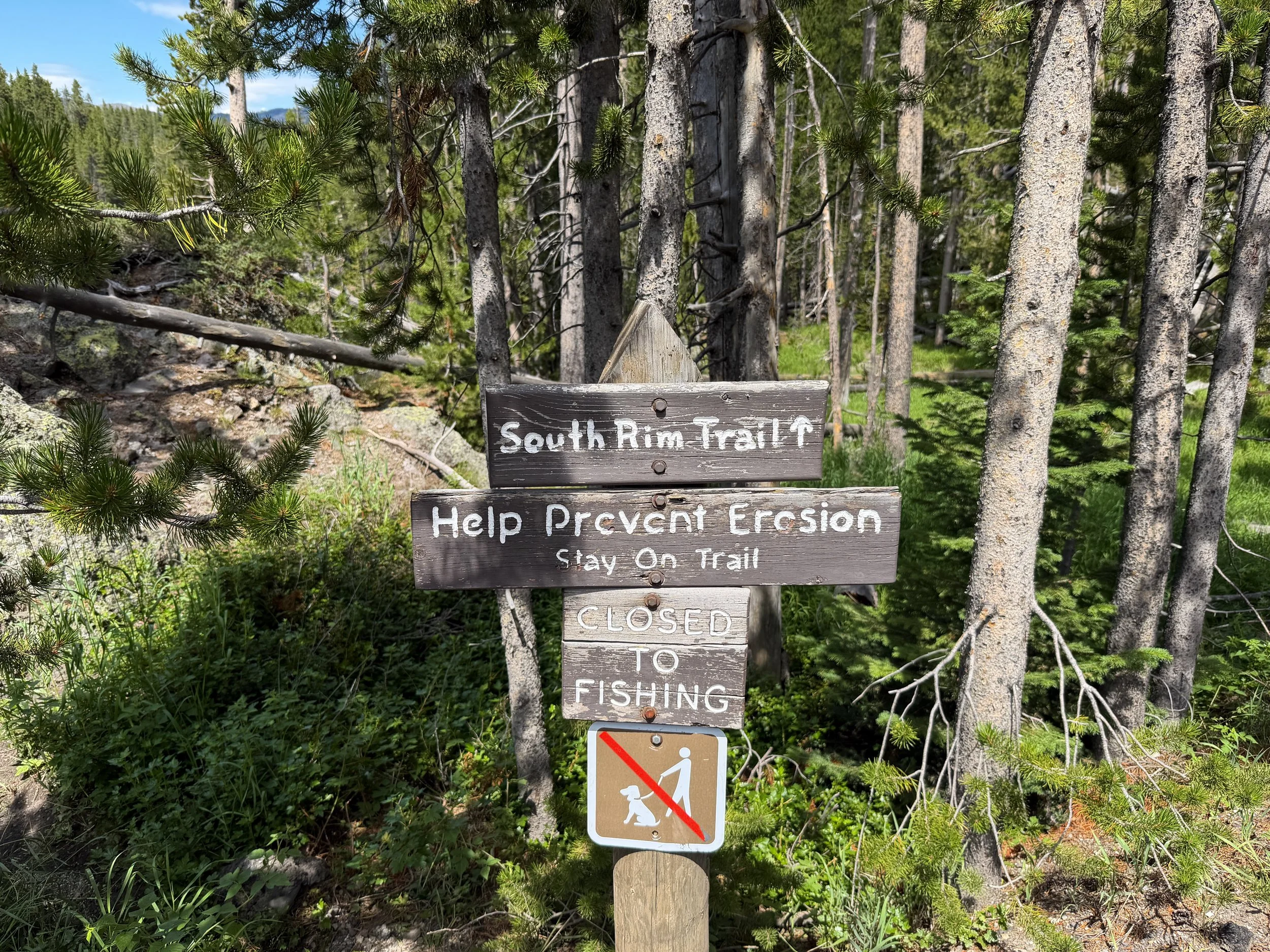 South Rim Trailhead Yellowstone National Park Wyoming