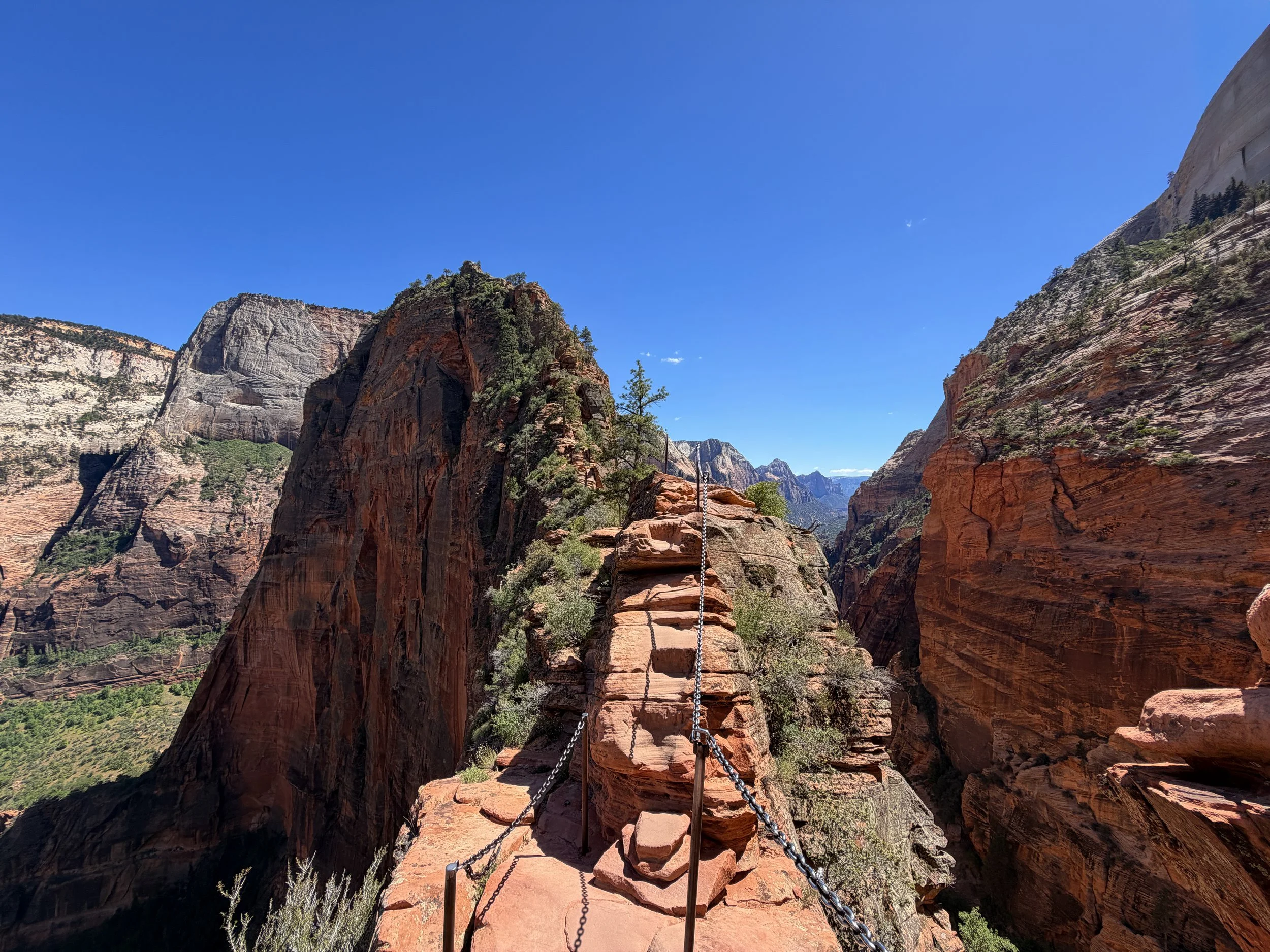 Angels Landing Trail Chains Zion National Park Utah