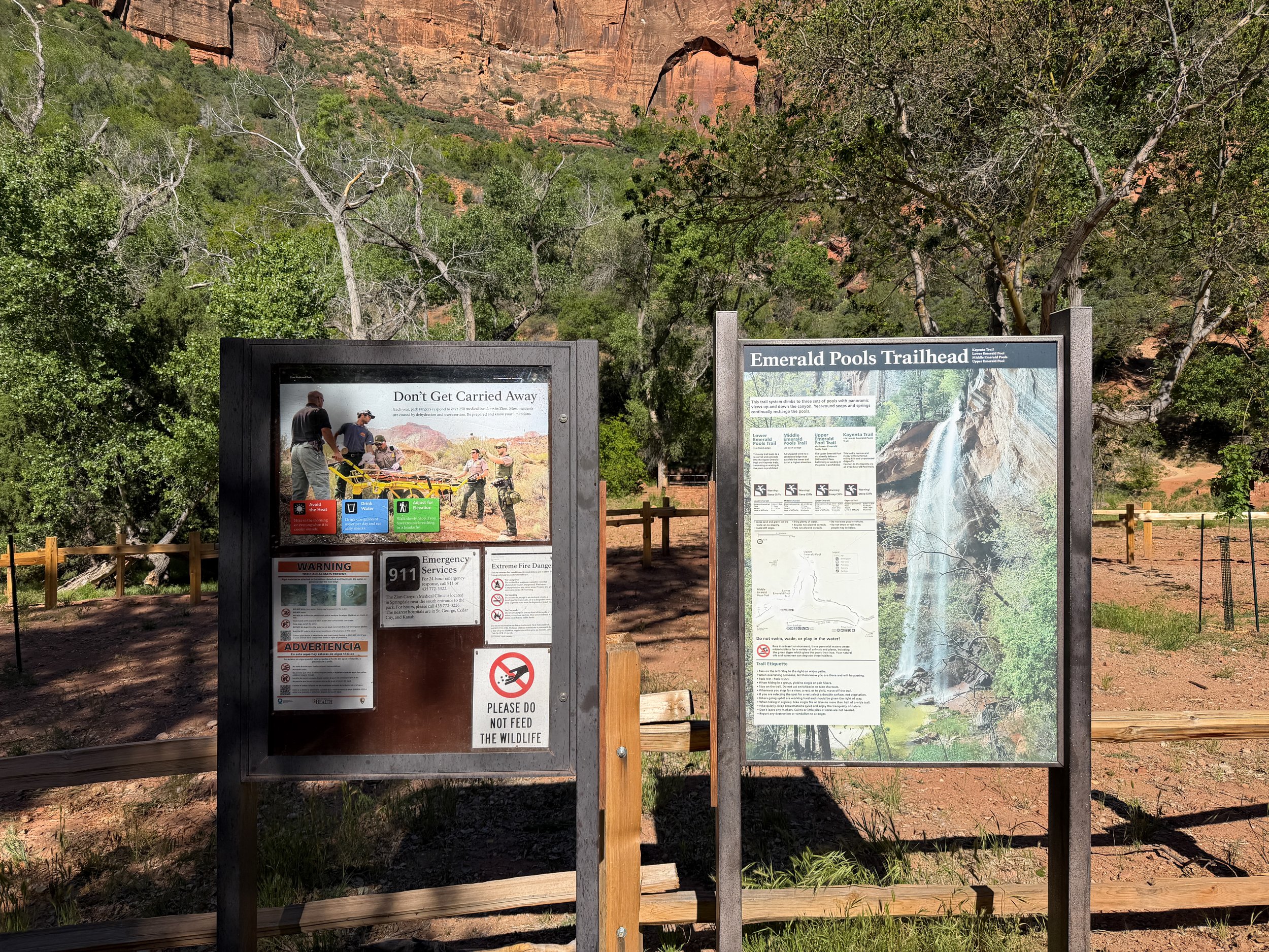 Emerald Pools Trailhead Zion National Park Utah