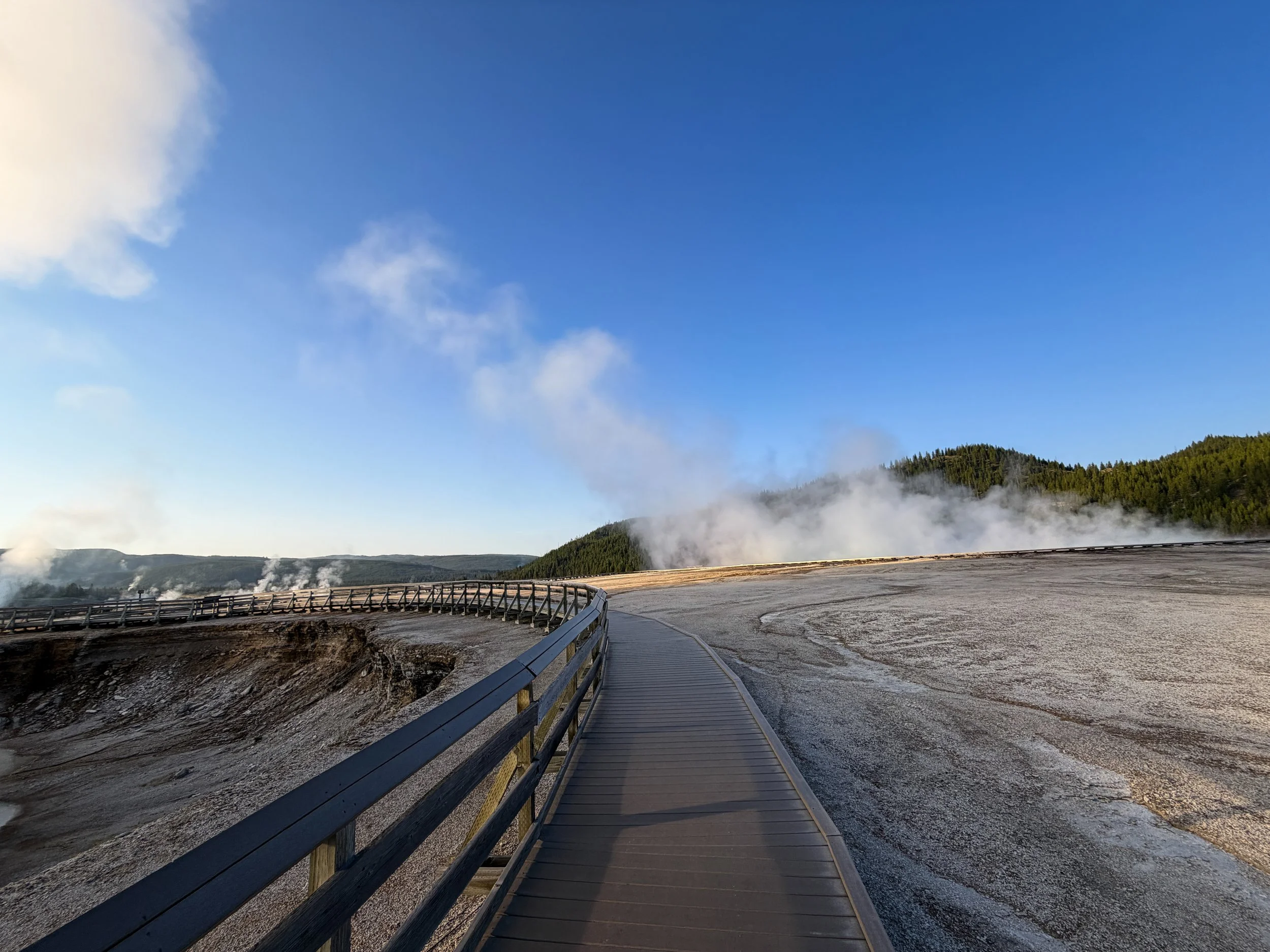 Grand Prismatic Spring Trail Yellowstone National Park Wyoming
