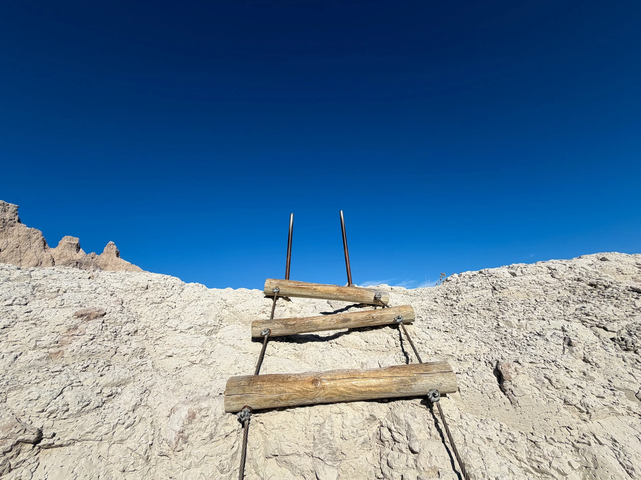 Notch Trail Ladder Badlands National Park South Dakota