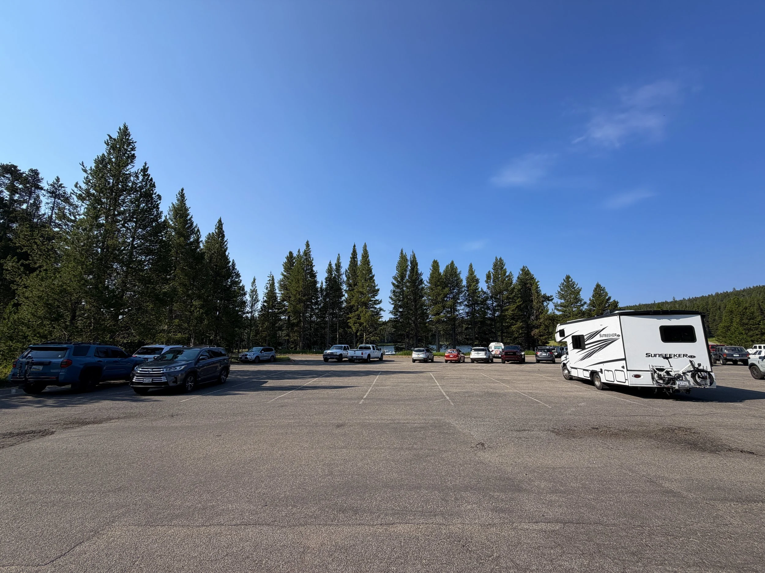 Natural Bridge Trailhead Parking Yellowstone National Park Wyoming