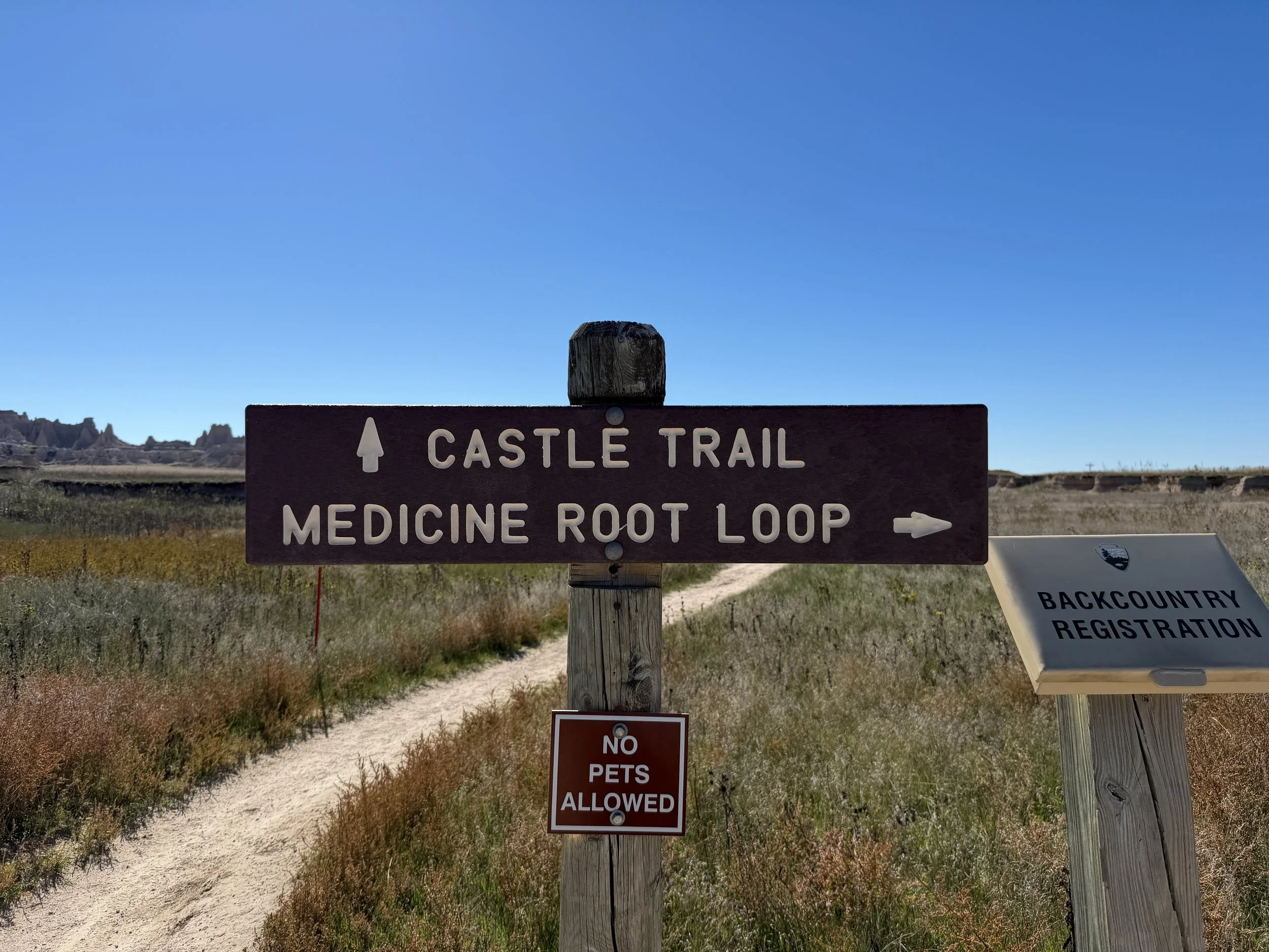 Medicine Root Loop Trailhead Badlands National Park South Dakota