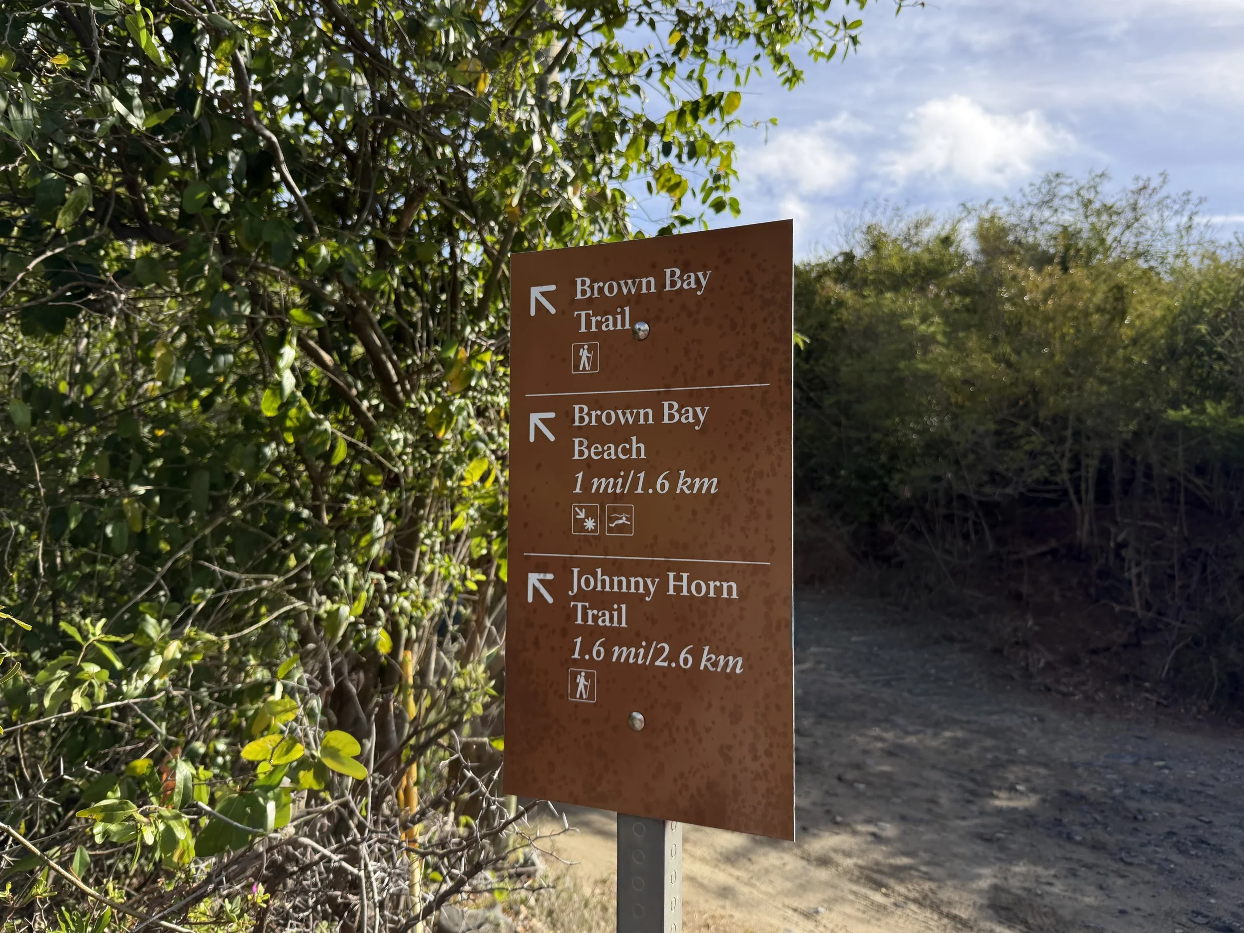 Brown Bay Trailhead Virgin Islands National Park