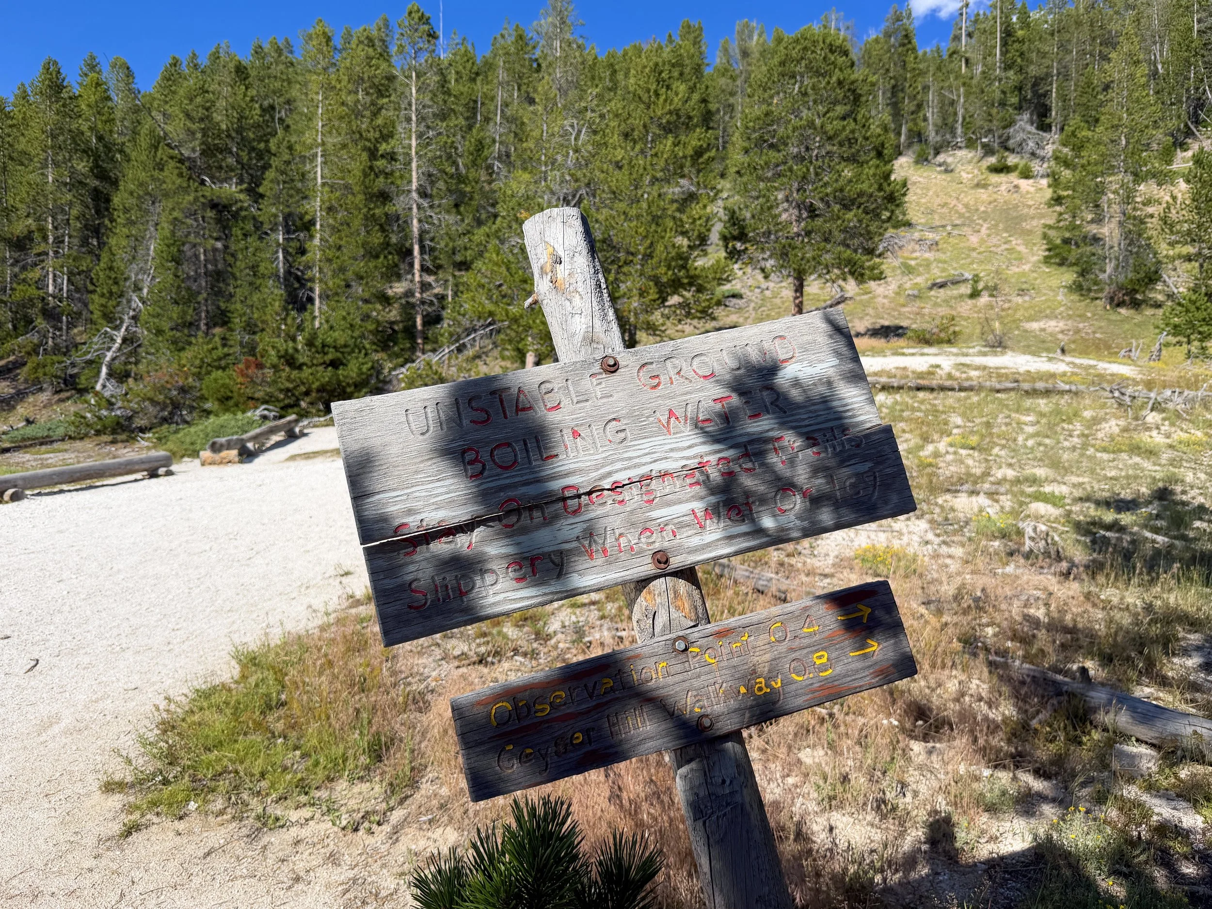 Solitary Geyser Observation Point Trail Yellowstone National Park Wyoming