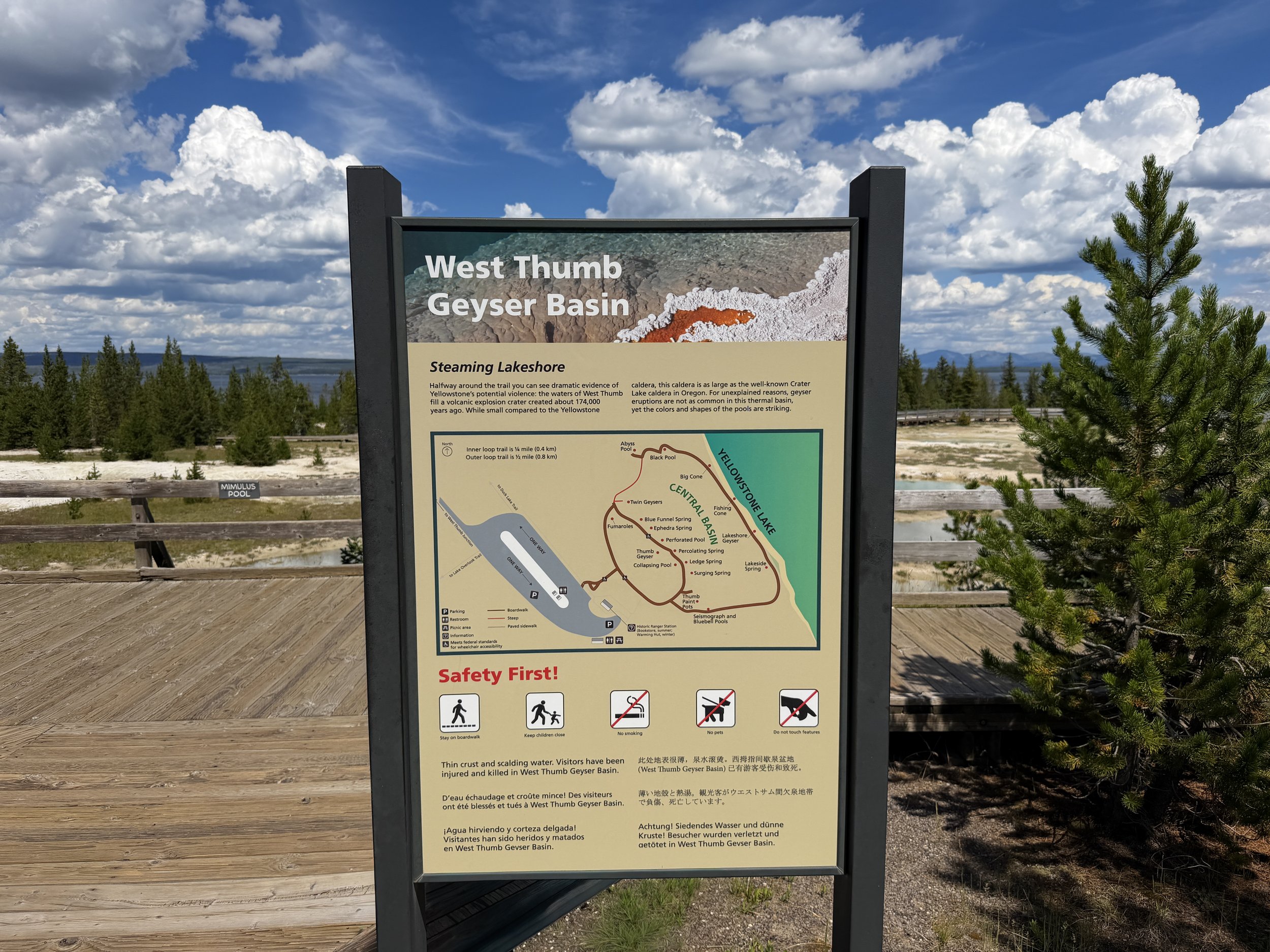 West Thumb Geyser Basin Trailhead Yellowstone National Park Wyoming