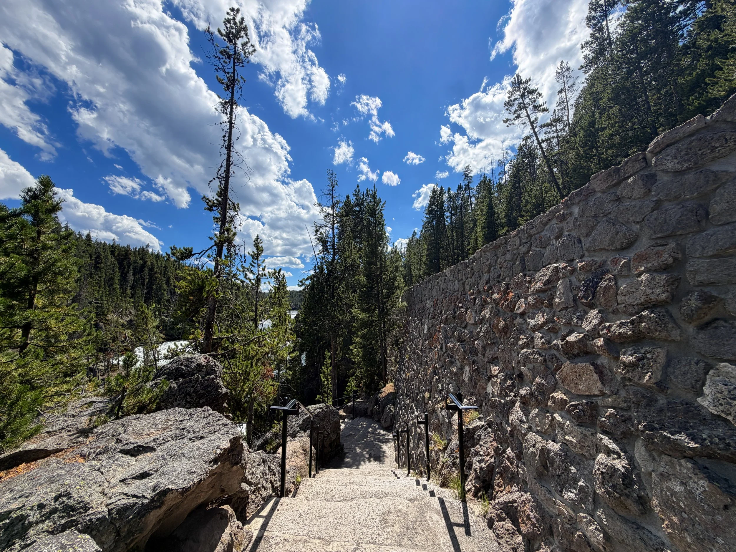 Brink of the Upper Falls Trail Yellowstone National Park Wyoming