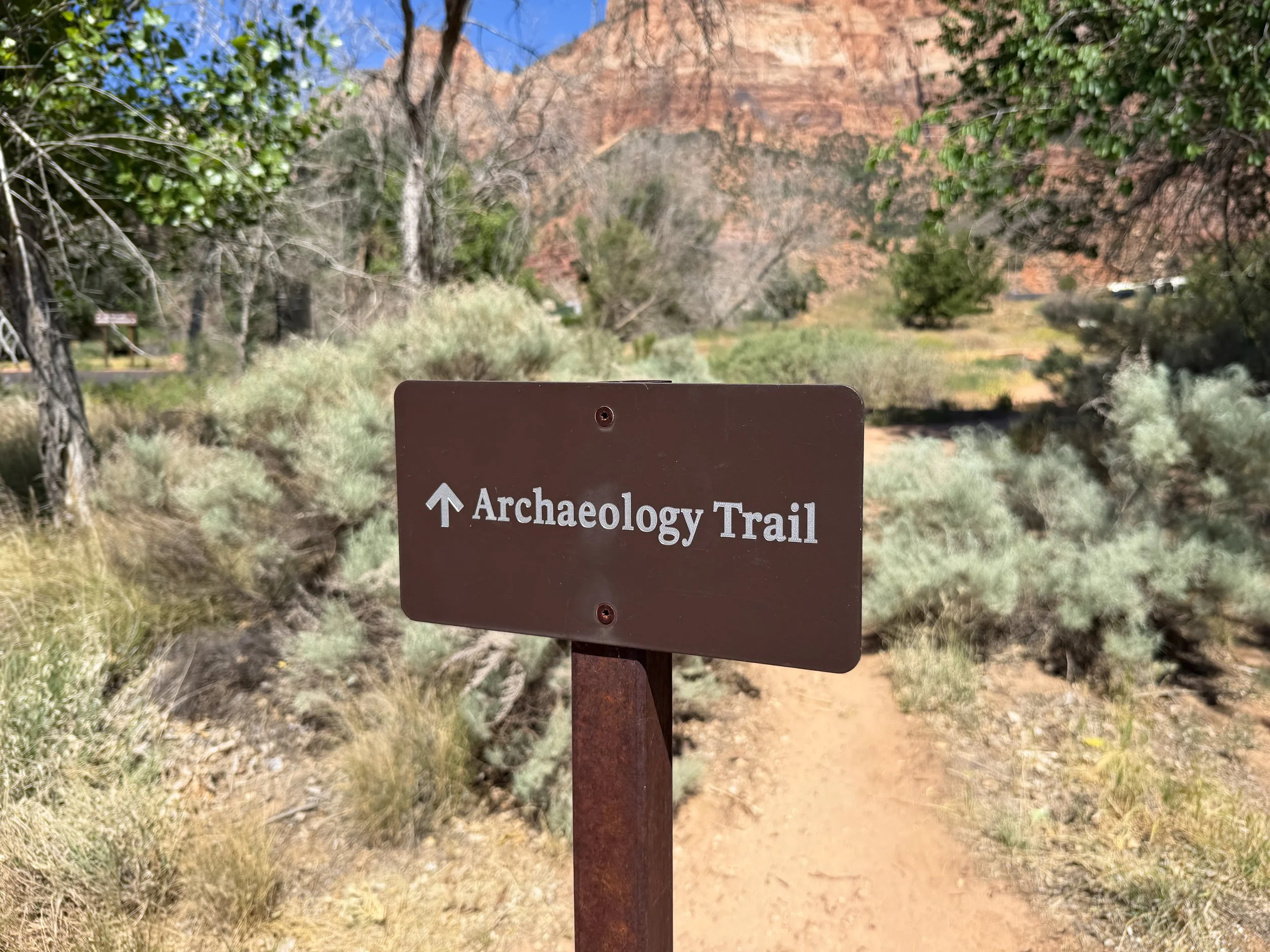 Archaeology Trailhead Zion National Park Utah