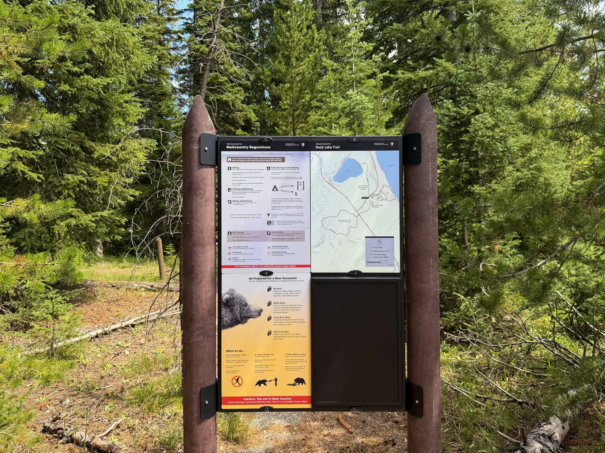 Duck Lake Trailhead Yellowstone National Park Wyoming
