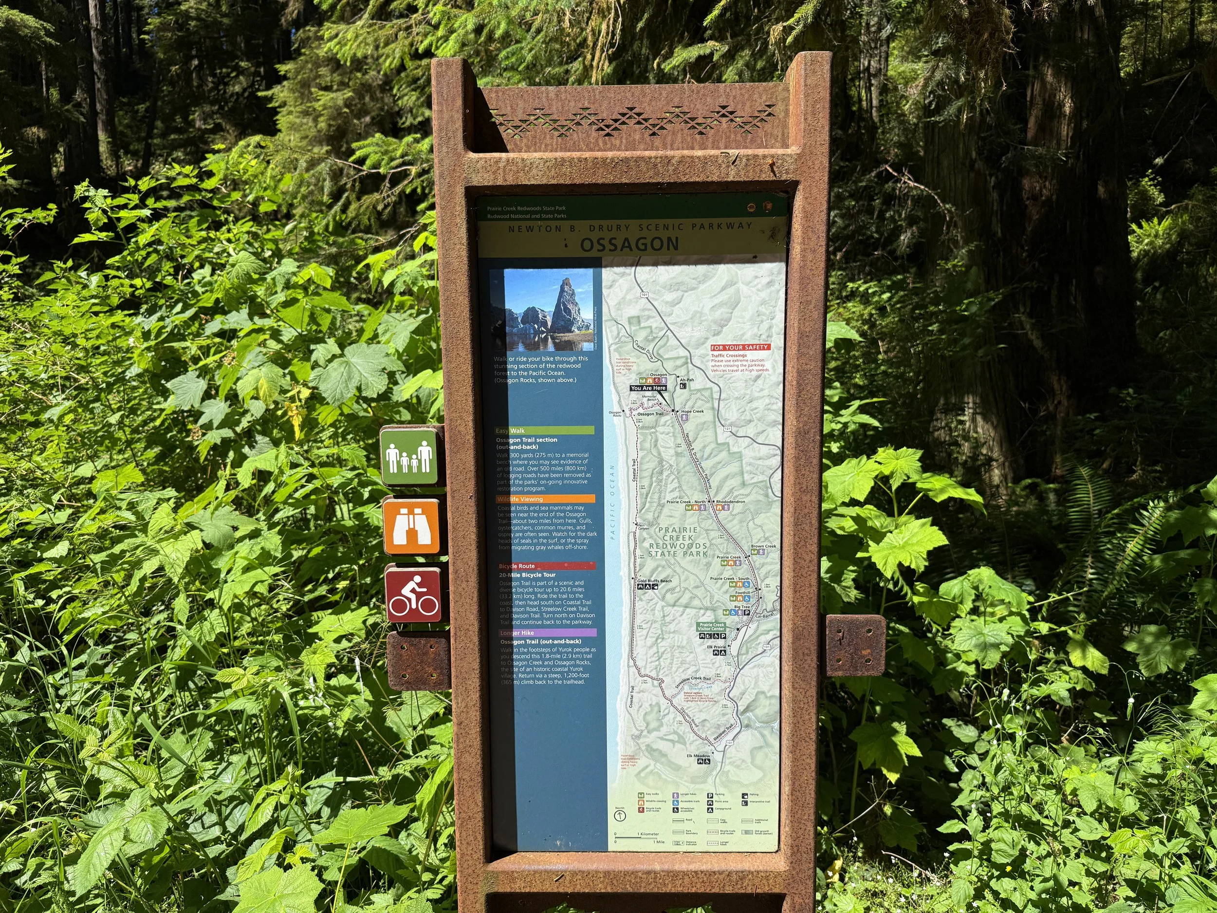 Ossagon Trailhead Prairie Creek Redwoods State Park California