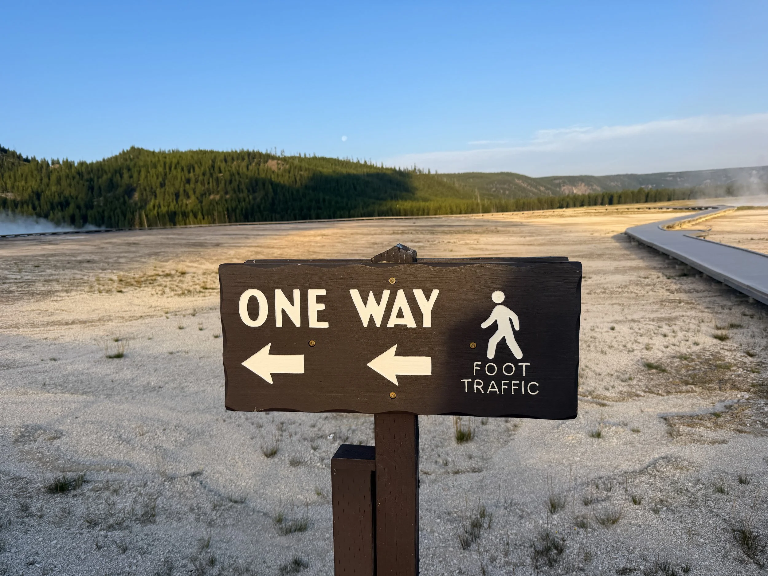 Midway Geyser Basin Trail Yellowstone National Park Wyoming