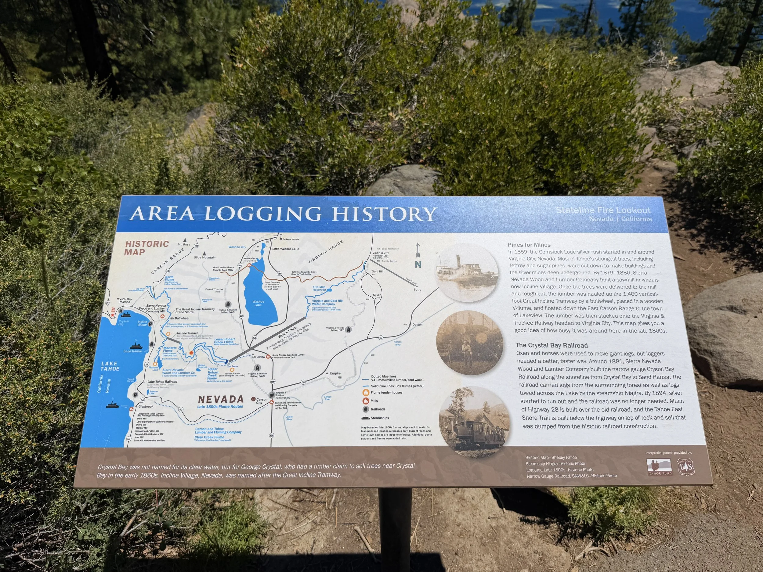 State Line Fire Lookout Trail Lake Tahoe California