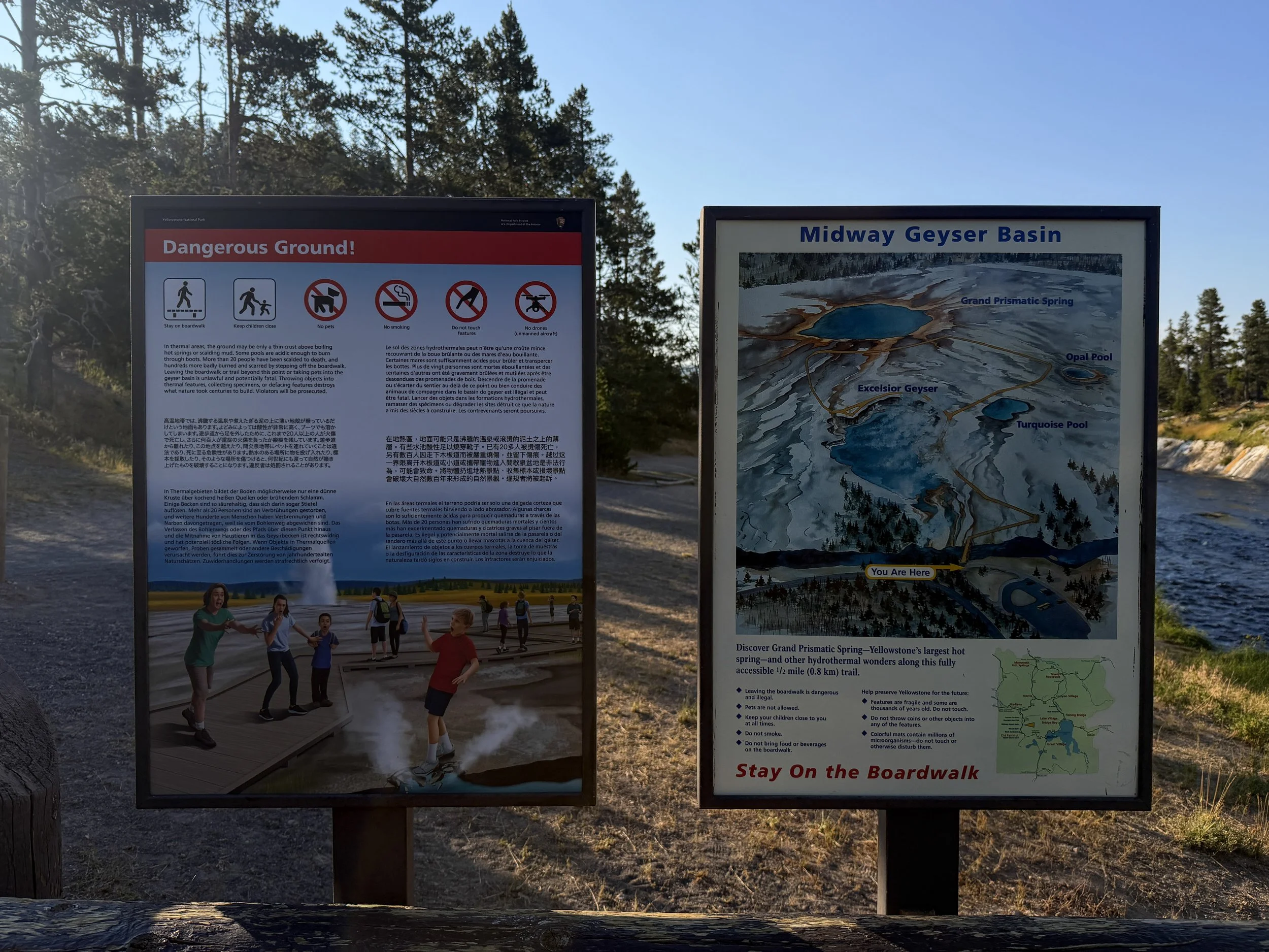 Midway Geyser Basin Trailhead Yellowstone National Park Wyoming