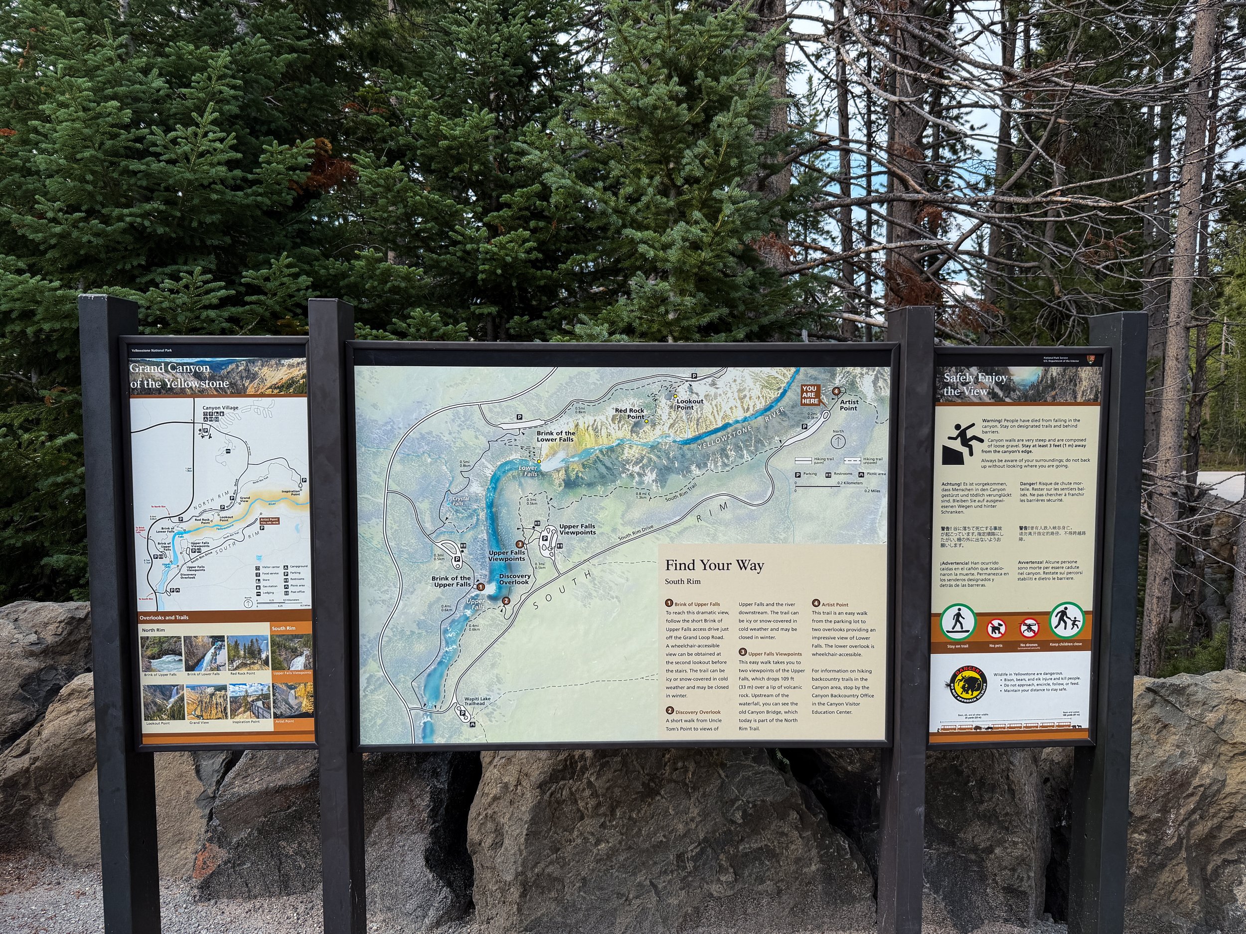 Artist Point Overlook Trailhead Yellowstone National Park Wyoming