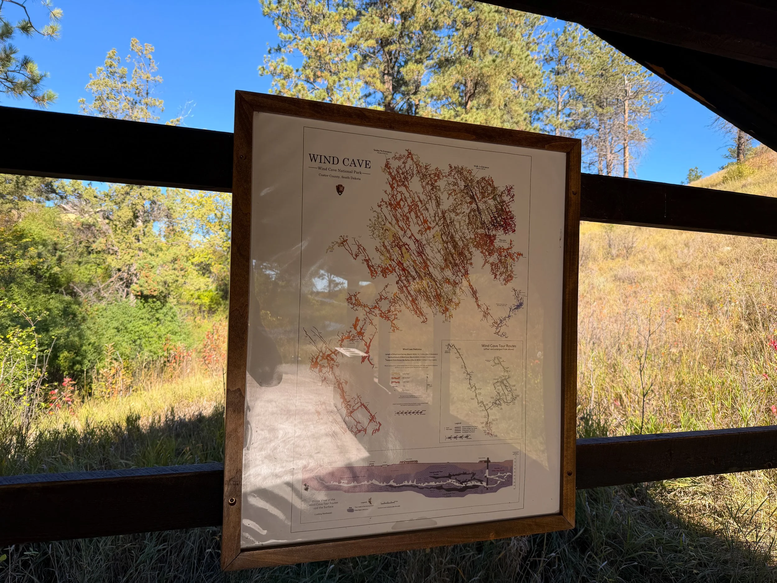 Wind Cave Map National Park South Dakota