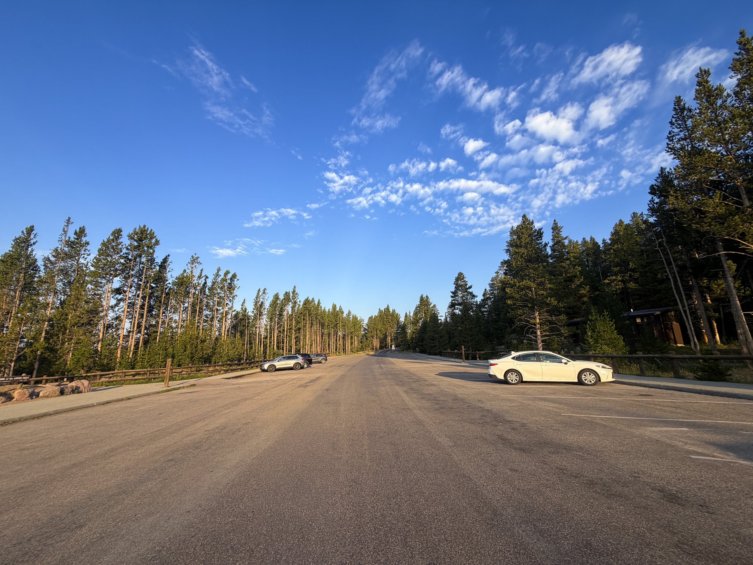 Brink of the Lower Falls Trailhead Parking Yellowstone National Park Wyoming