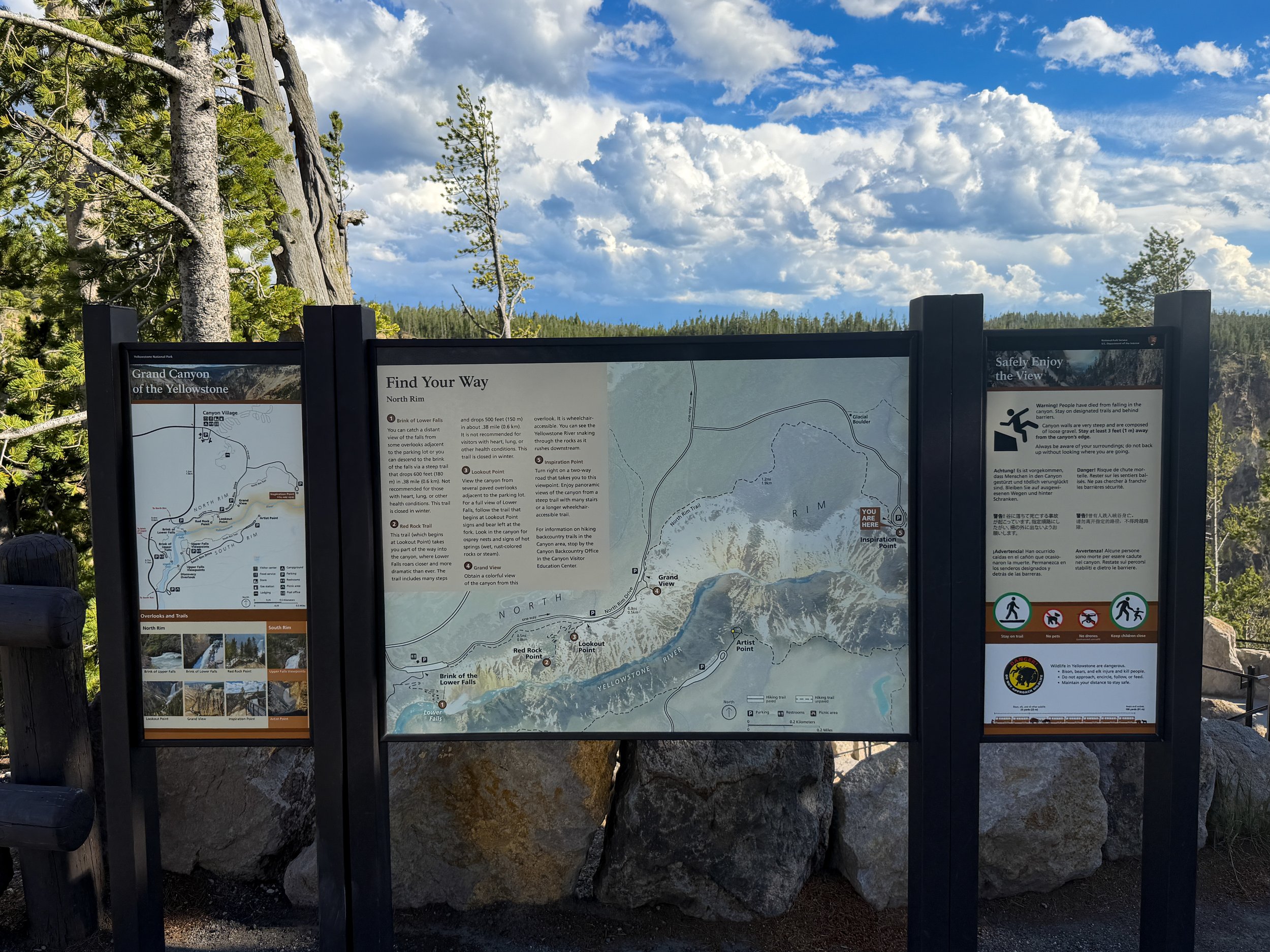 Inspiration Point North Rim Trailhead Yellowstone National Park Wyoming