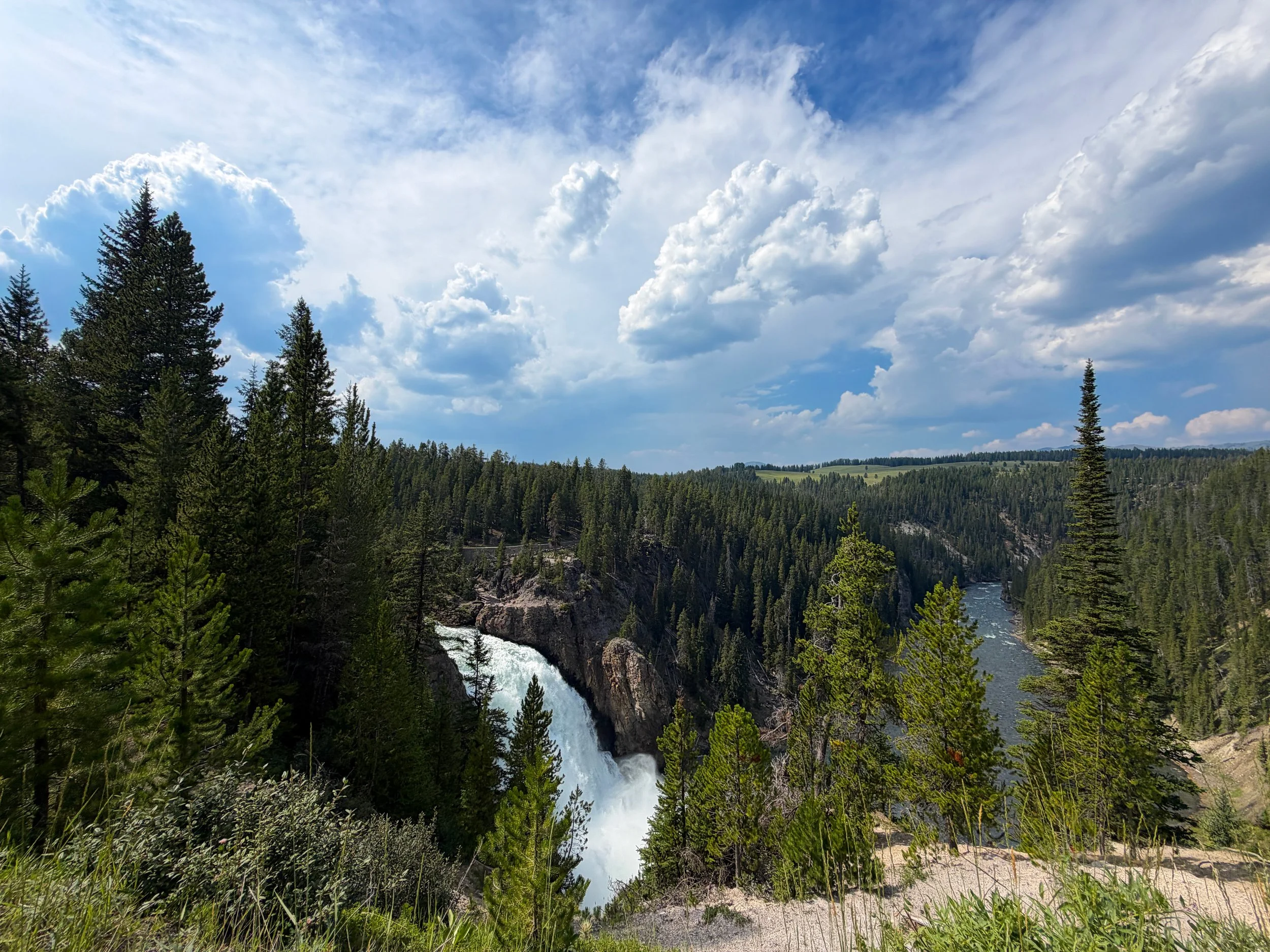 Upper Yellowstone Falls Discovery Overlook Yellowstone National Park Wyoming