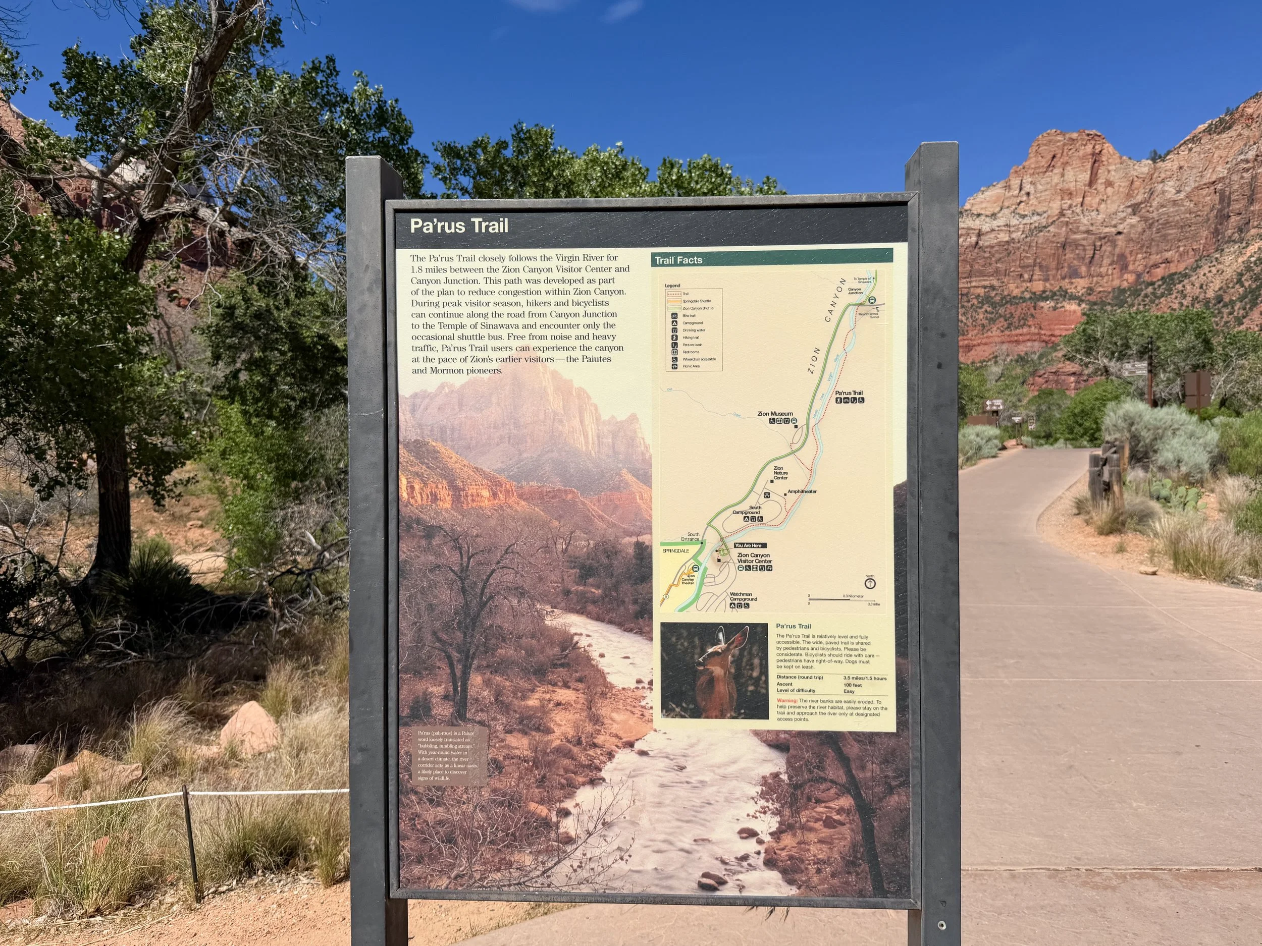 Parus Trailhead Zion National Park Utah