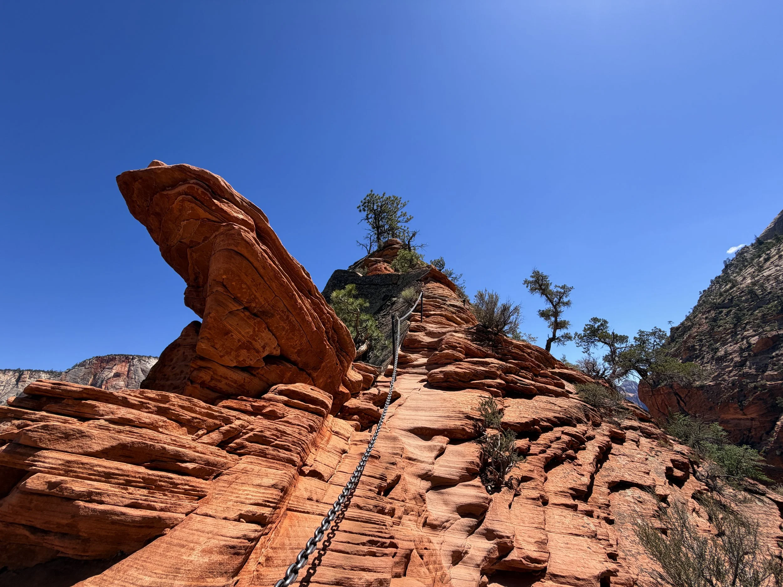 Angels Landing Trail Chains Zion National Park Utah