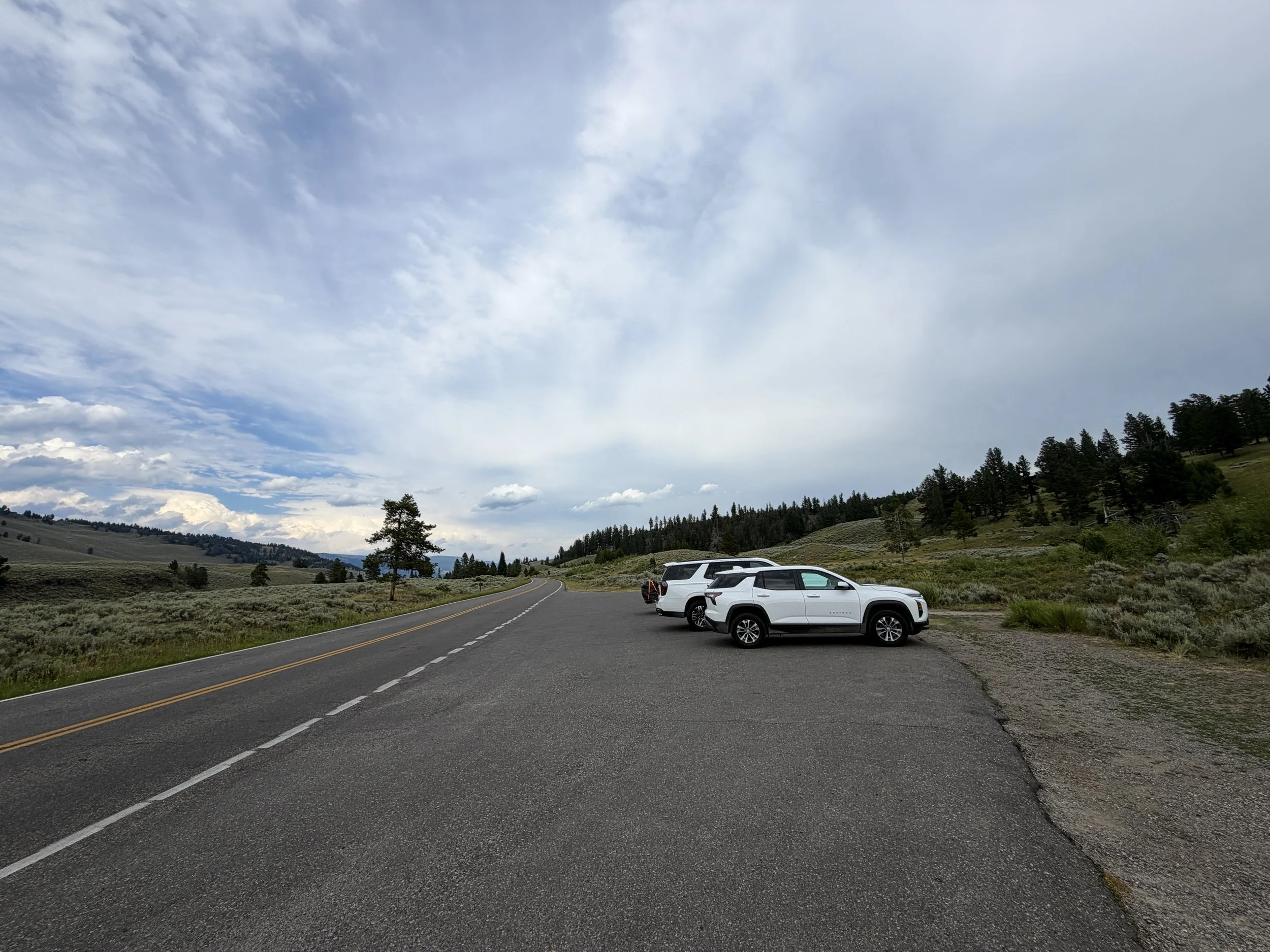 Wraith Falls Trailhead Parking Yellowstone National Park Wyoming