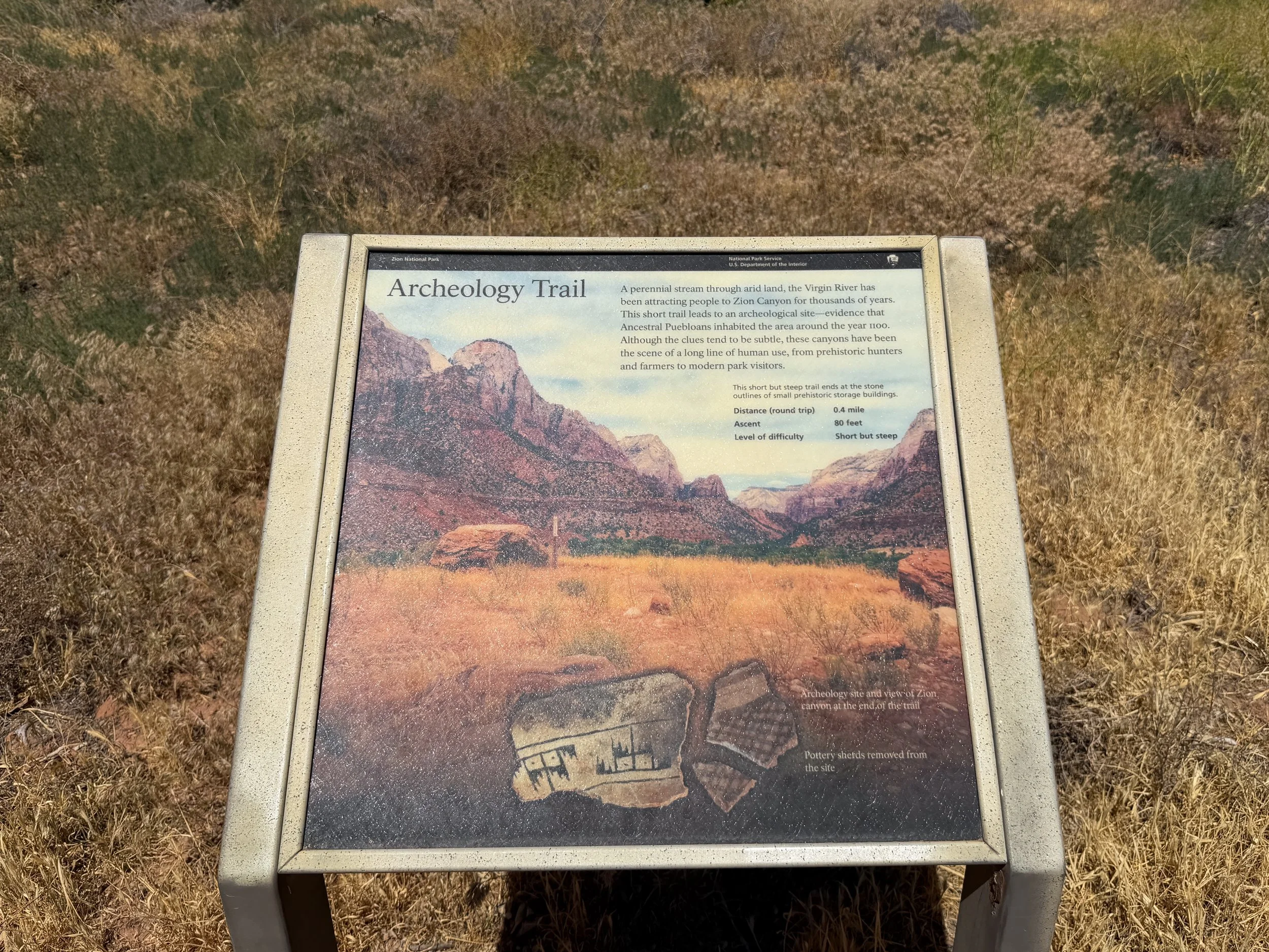Archaeology Trail Zion National Park Utah