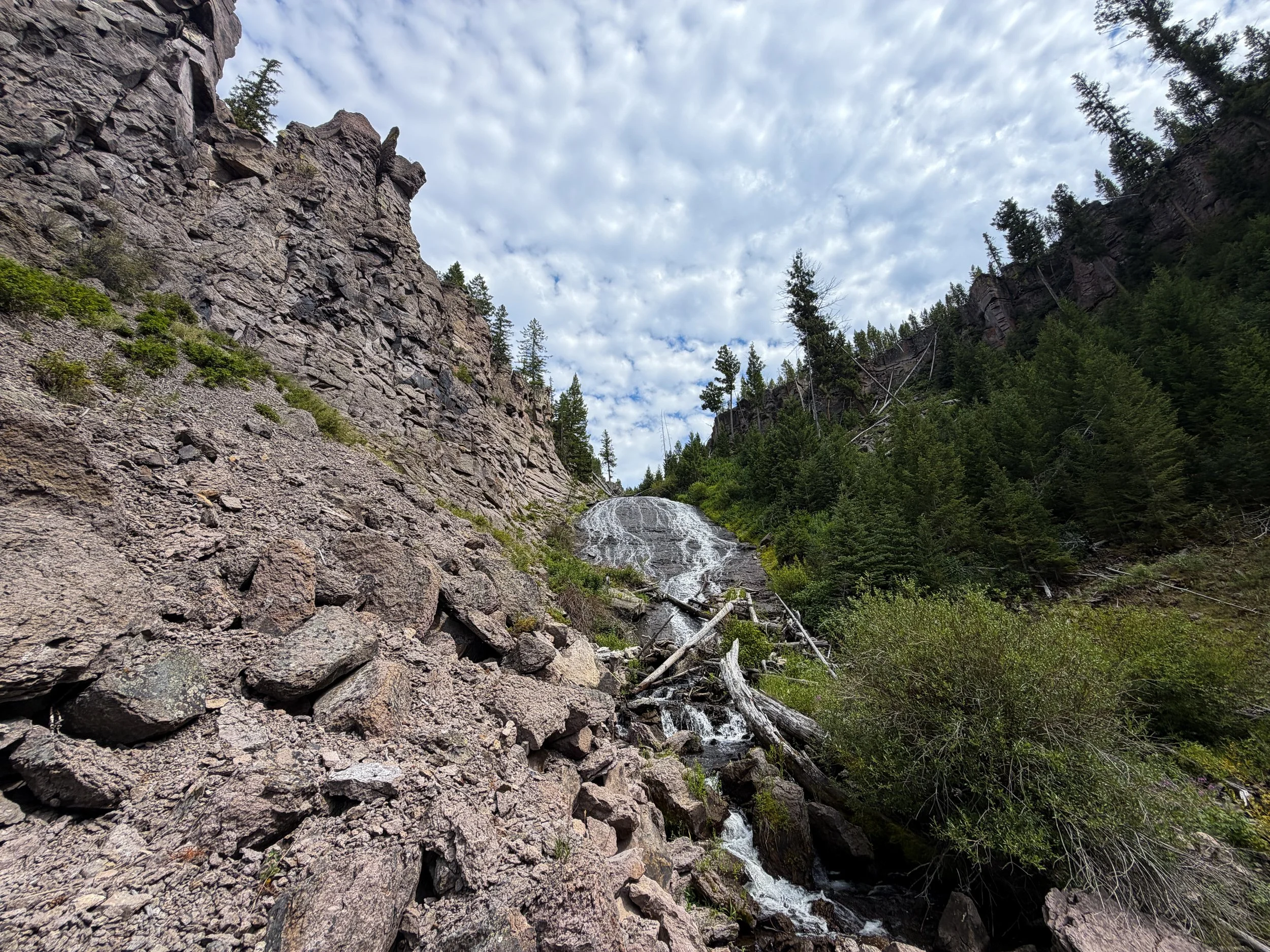 Wraith Falls Yellowstone National Park Wyoming