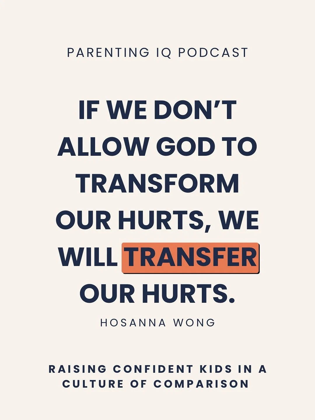 Confidence is built in the constant reminders of who God calls us to be, not in what culture says we should do. 

If your child is struggling being confident, comment PODCAST and I&rsquo;ll send you the link to this incredible conversation with @hosa