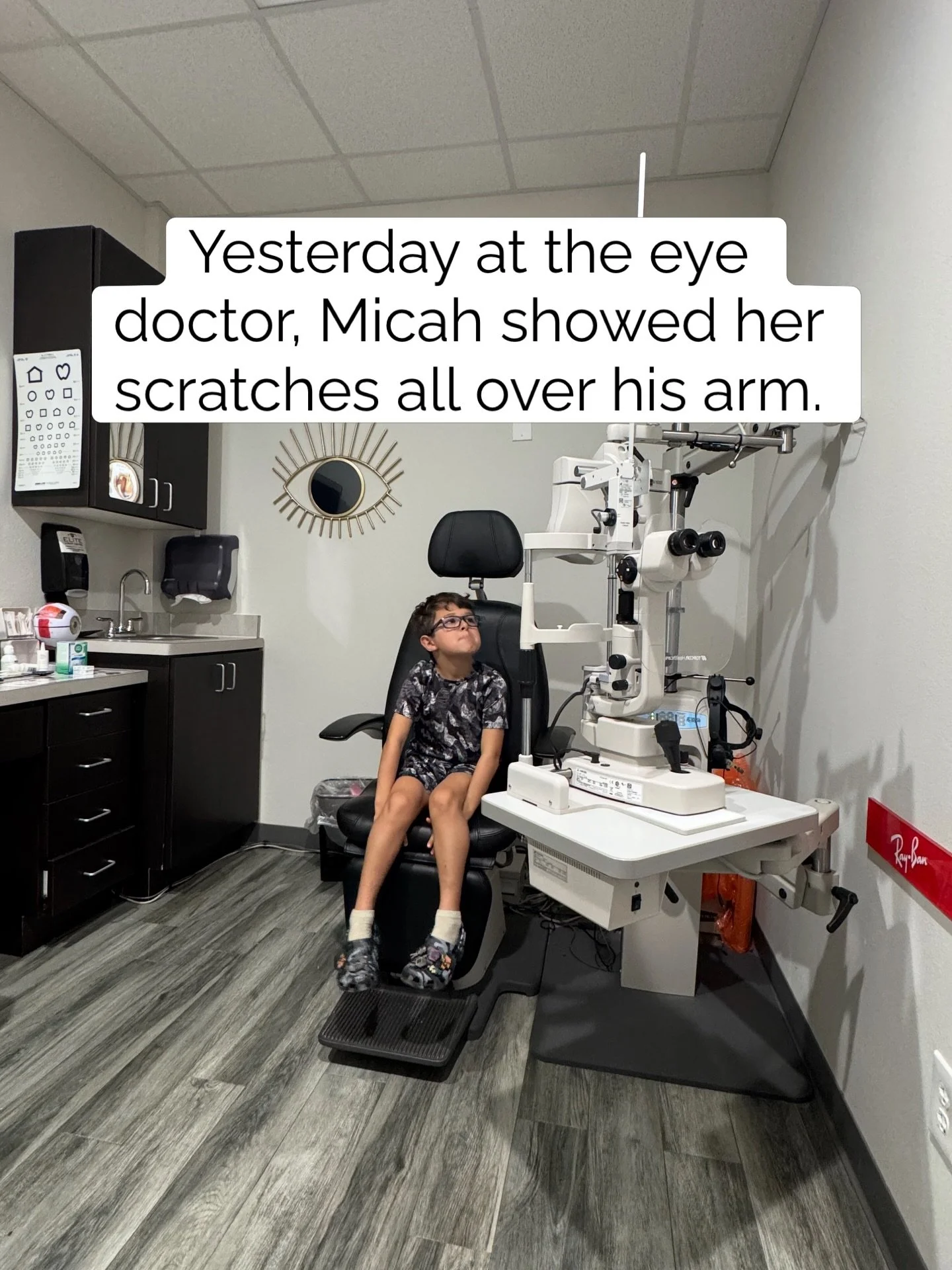 Yesterday, Micah had scratches on his arms from climbing a tree. 

And when the eye doctor asked what happened, he told her he was climbing a tree. 

She laughed and said, &ldquo;climbing a tree??? Nobody does that nowadays!&rdquo; 

Then she shared 