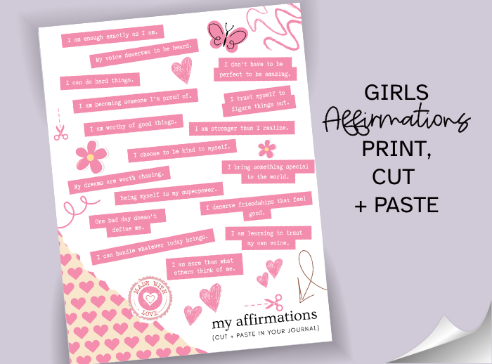 Girls’ Affirmations Printable