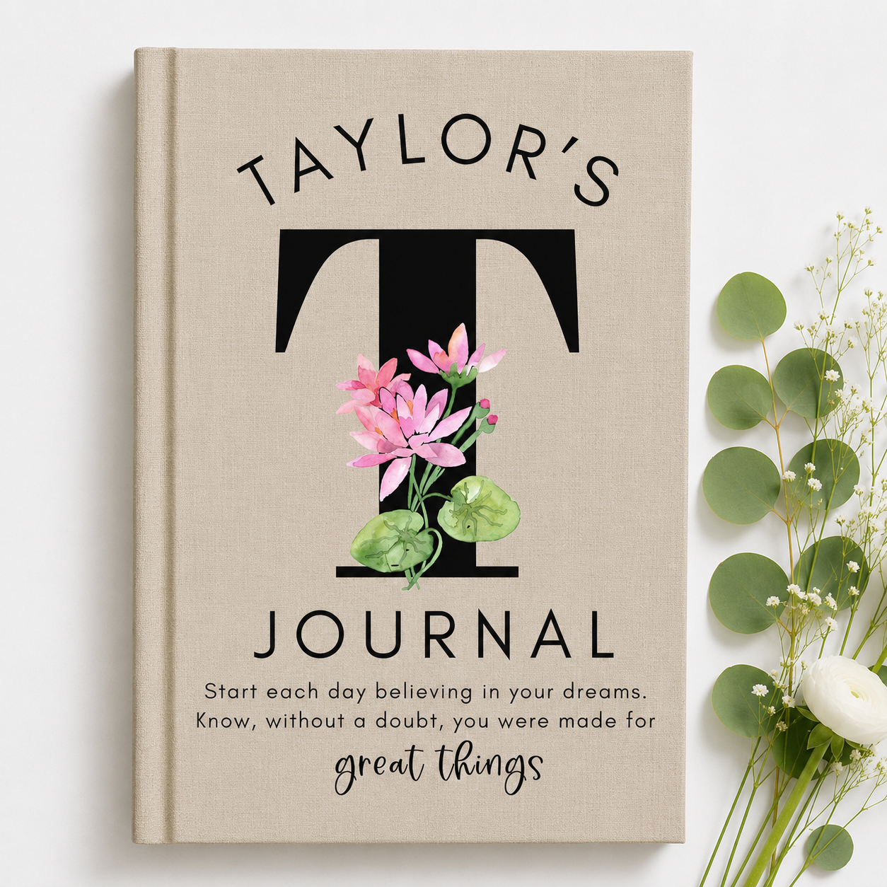 Girls Monogram Personalized gift Journal