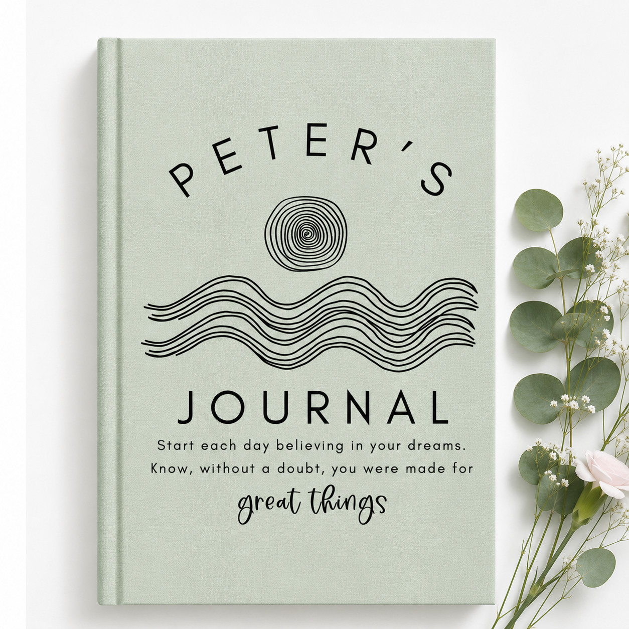 Custom Gift for journal for boys, A5 notebook for teen boys, inspirational gift journal