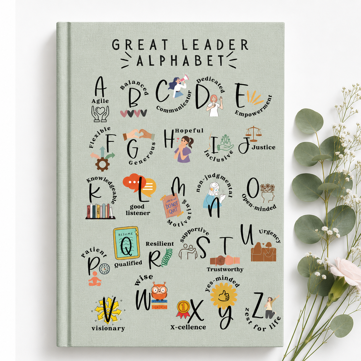 Great Leader Gift Journal - Going away gift - Project Team Gifts. HR Human Resources appreciation gifts