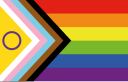 LGBTIQ friendly progress pride flag