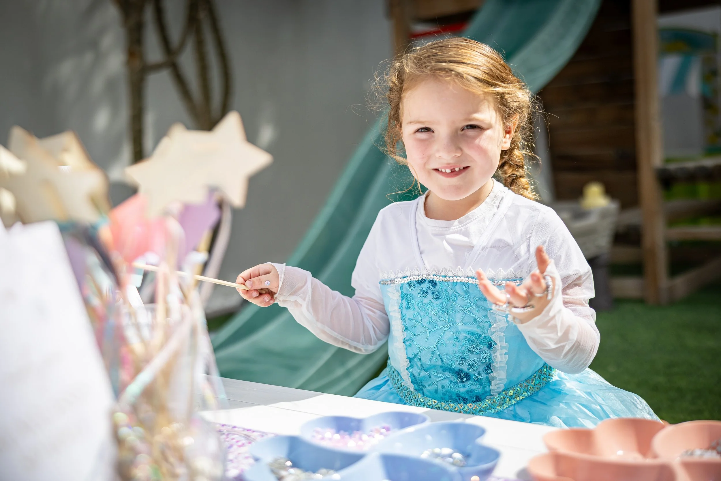 Girl at Birthday Party Enjoying Crafts Lifestyle Photography.jpg